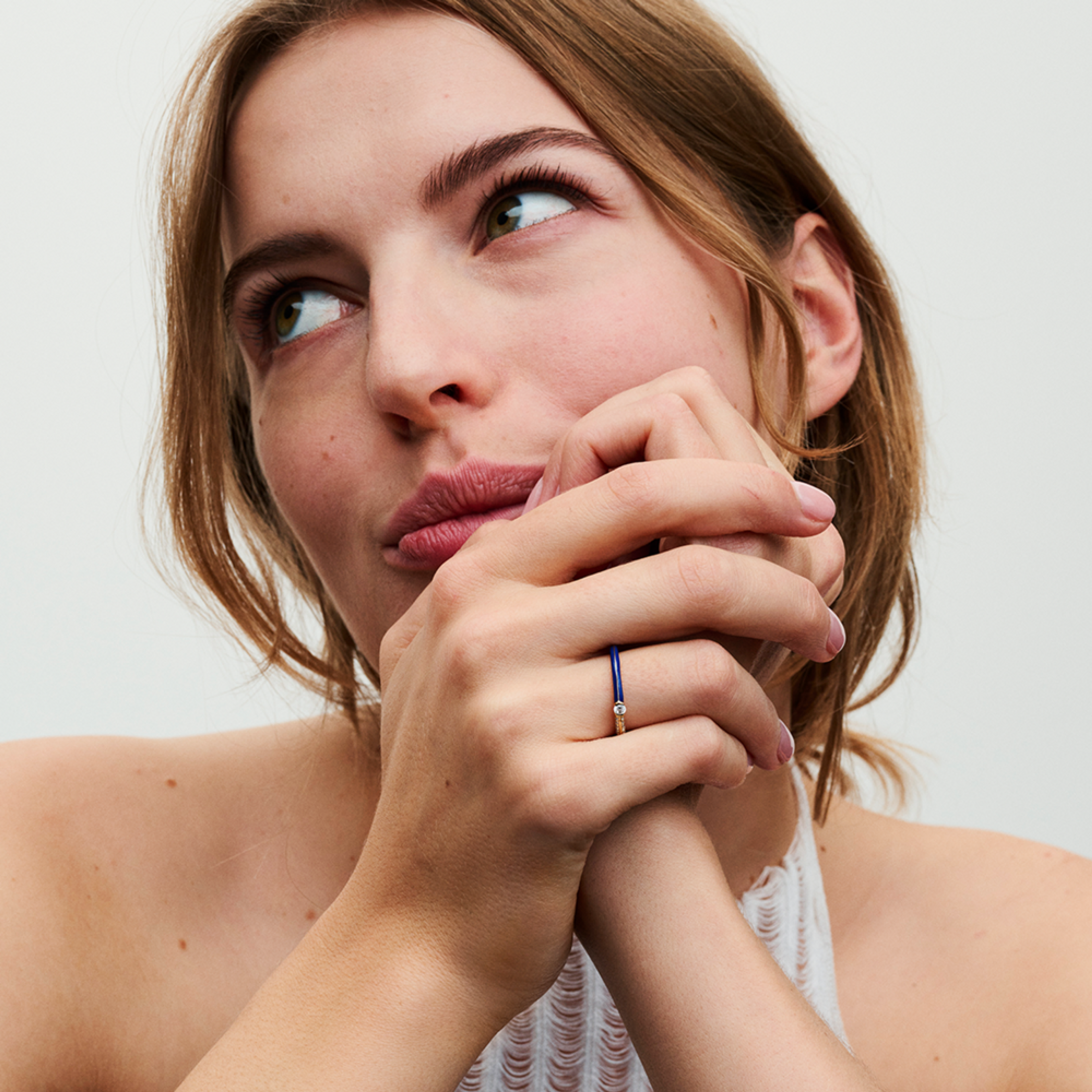 PANDORA ME prsten Pavé a modrá - galerie #1