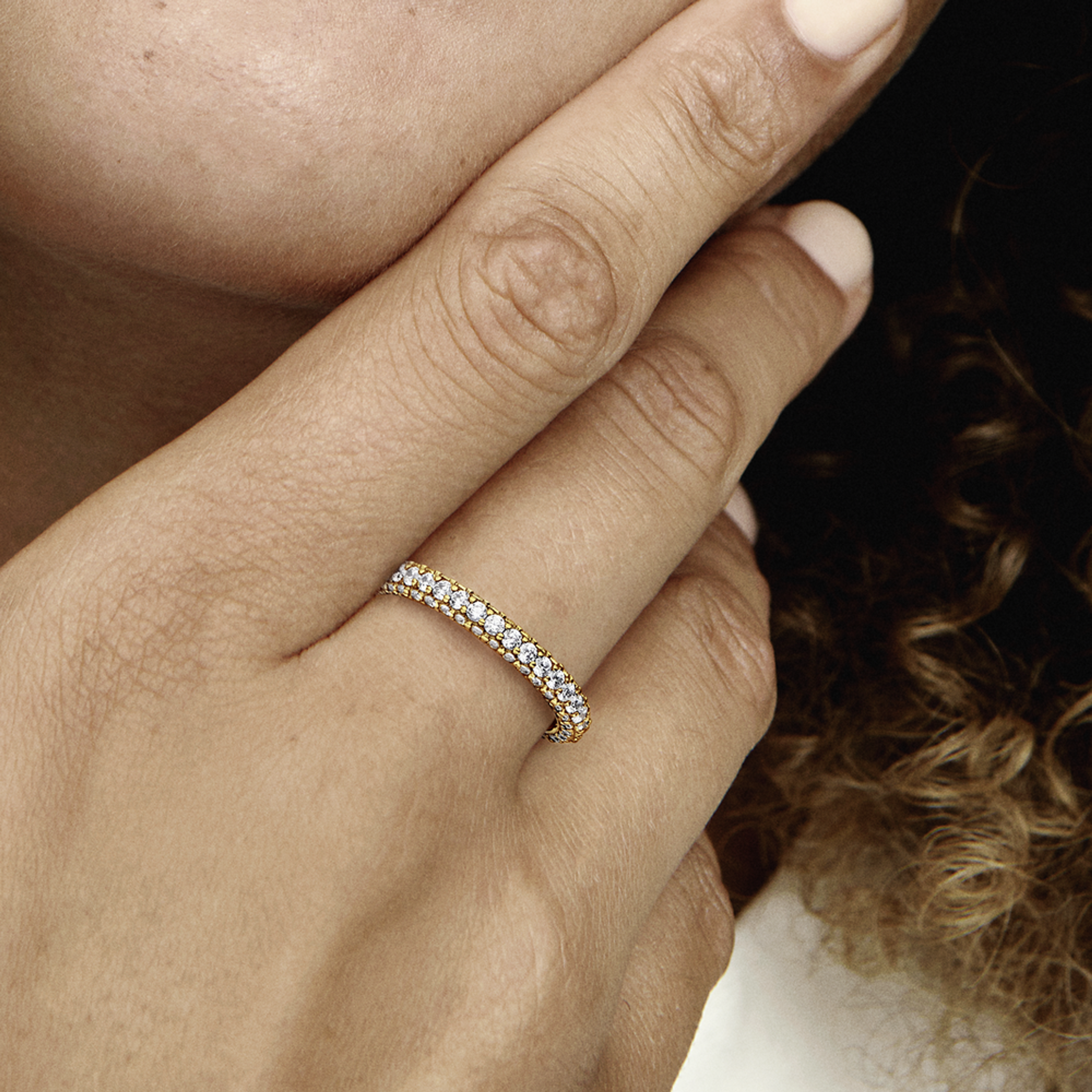 PANDORA prsten Pandora Timeless s jednou řadou pavé - galerie #3