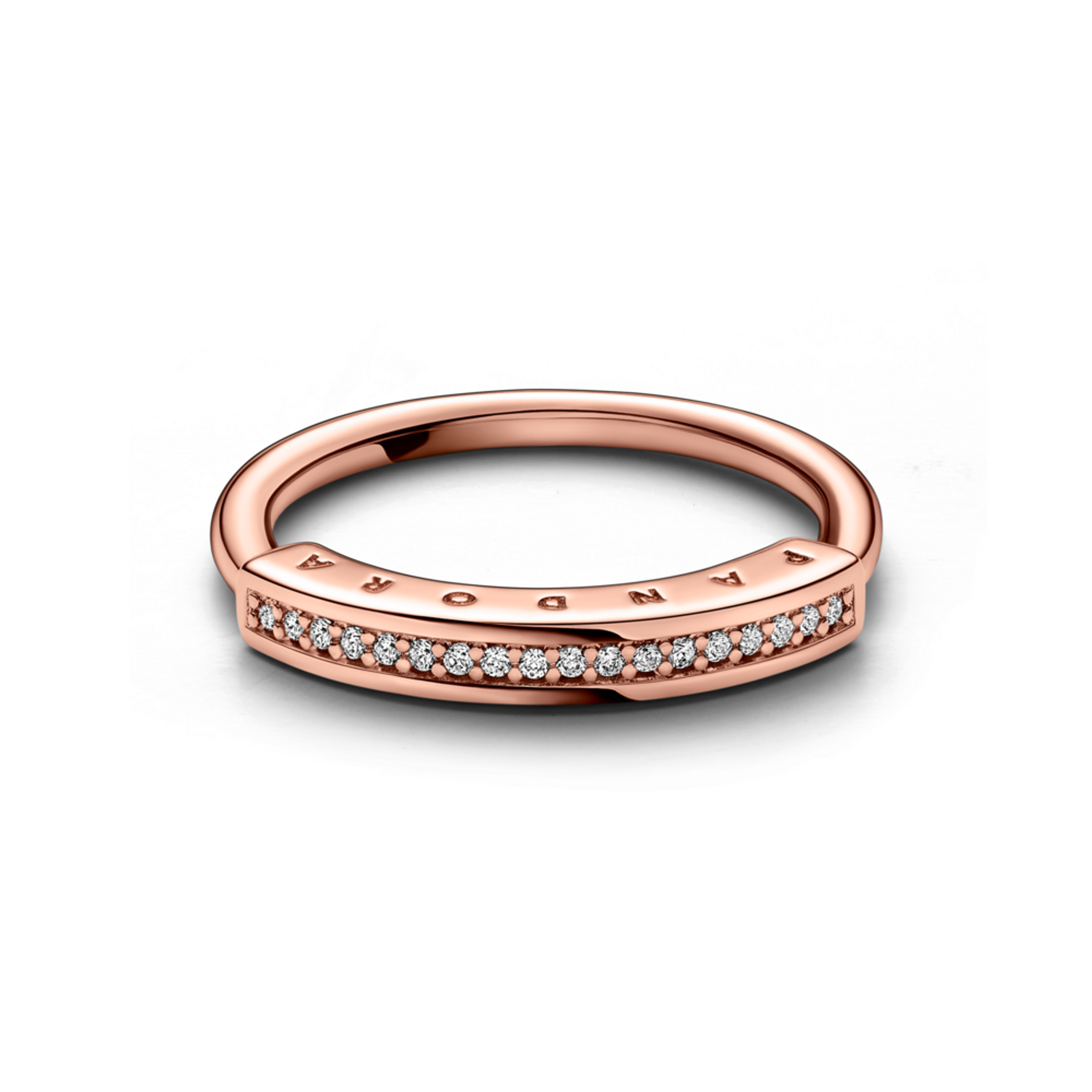 PANDORA prsten Signature s I-D a Pavé - galerie #1