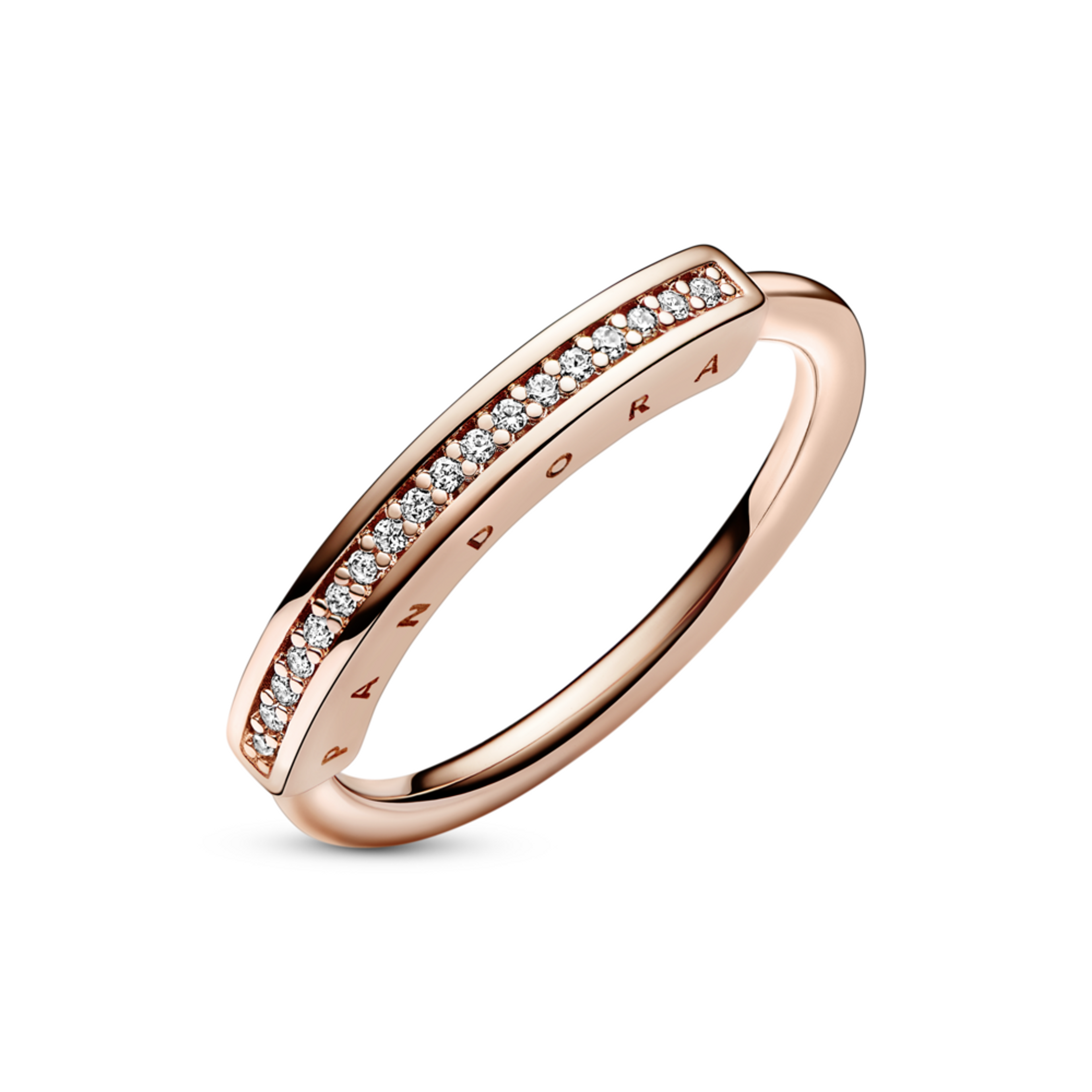 PANDORA prsten Signature s I-D a Pavé - galerie #2