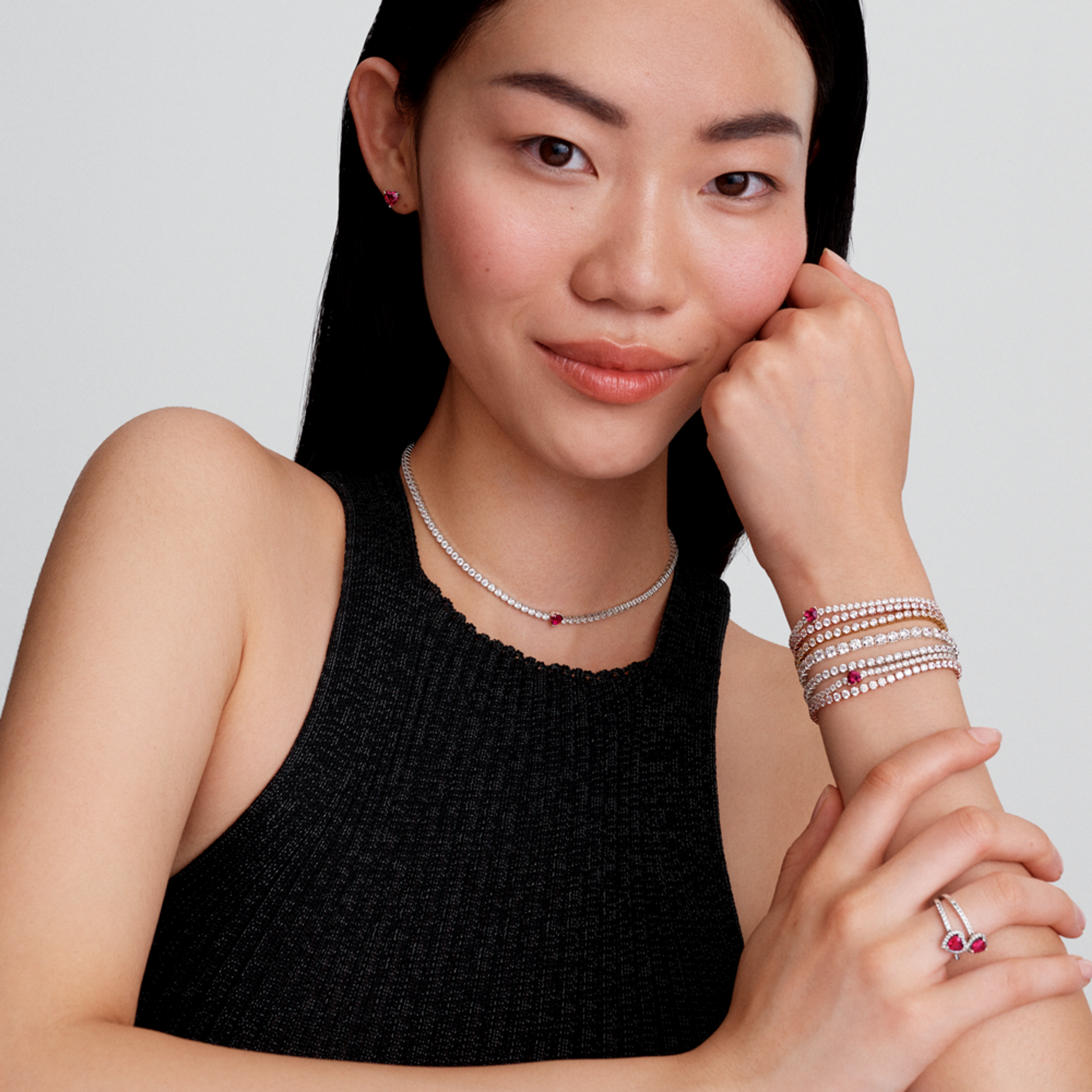 PANDORA přiléhavý náhrdelník choker Srdce s aureolou - galerie #1