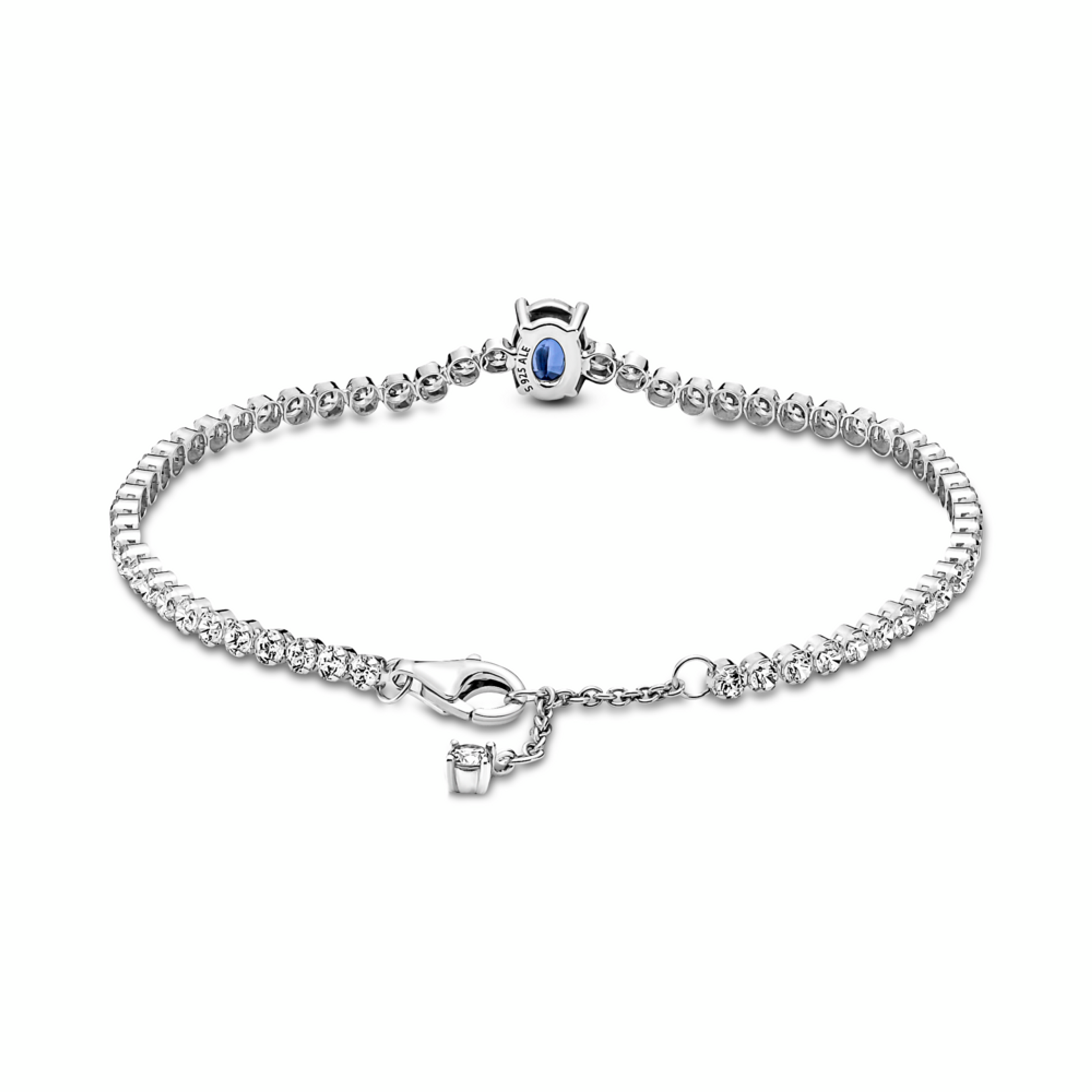 PANDORA tenisový náramek Třpytivé modré pavé - galerie #2