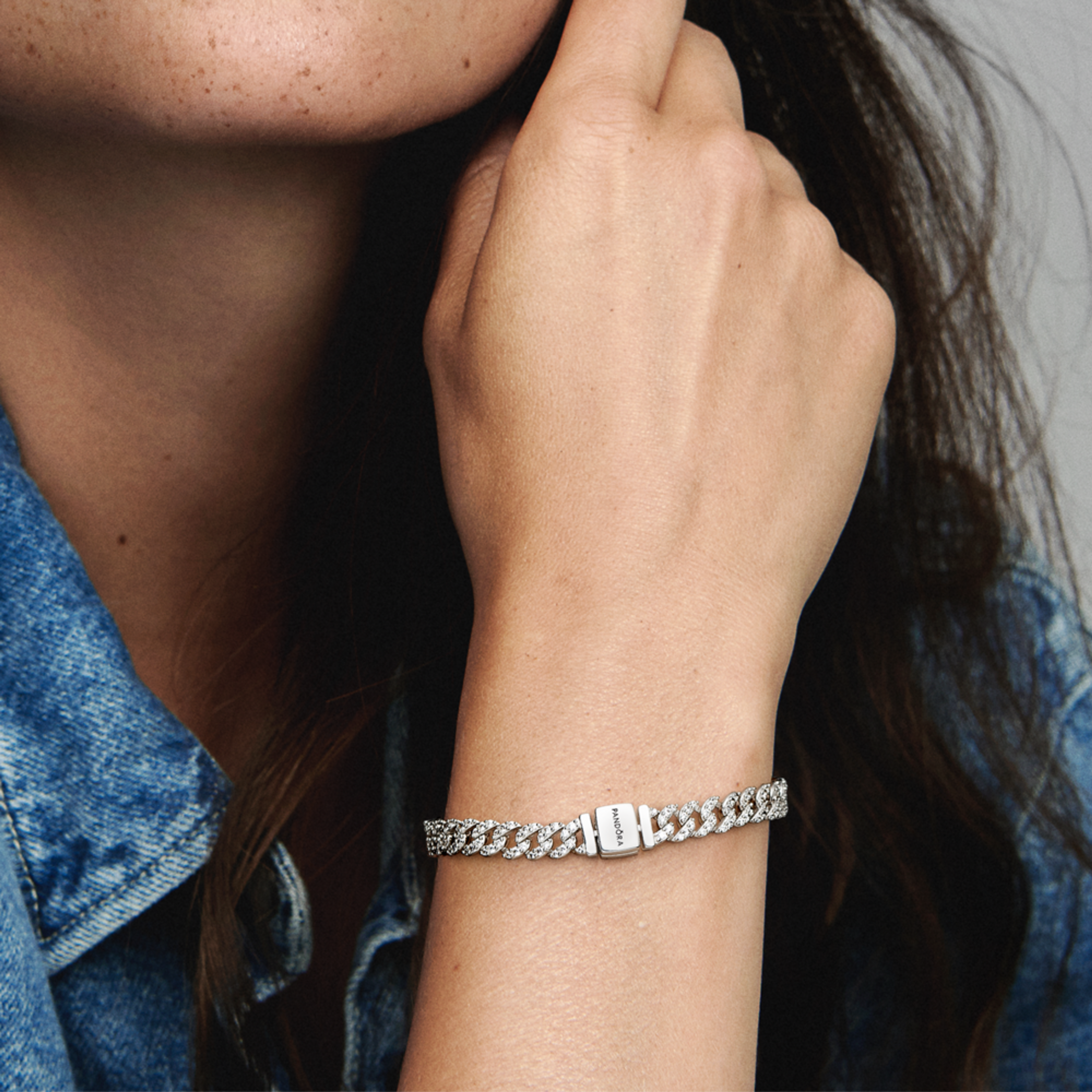 PANDORA řetízkový náramek Timeless pavé - galerie #1