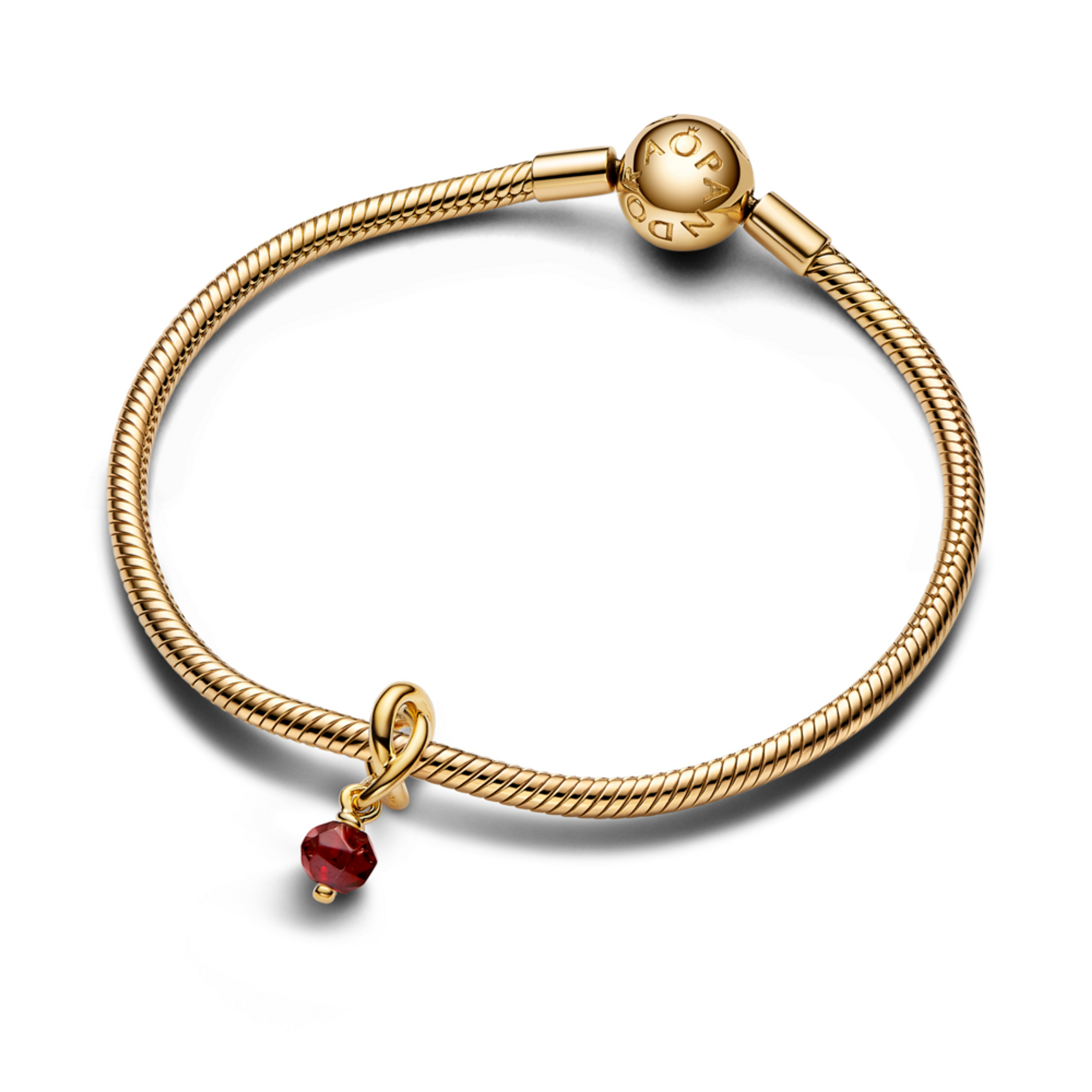 14k Gold-plated dangle with salsa red crystal - galerie #1