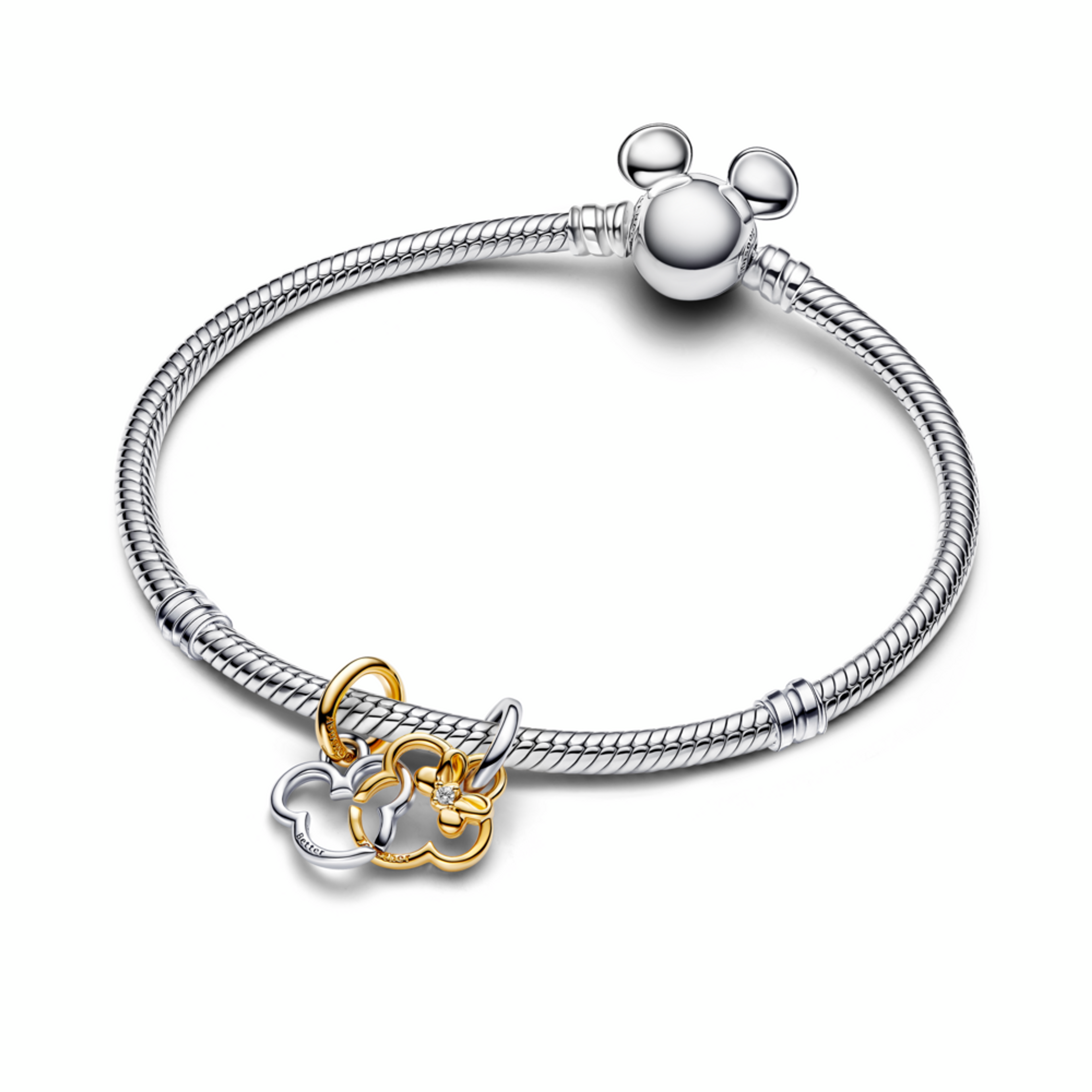 PANDORA Disney Mickey a Minnie mouse rozdělitelný visací přívěsek - galerie #2