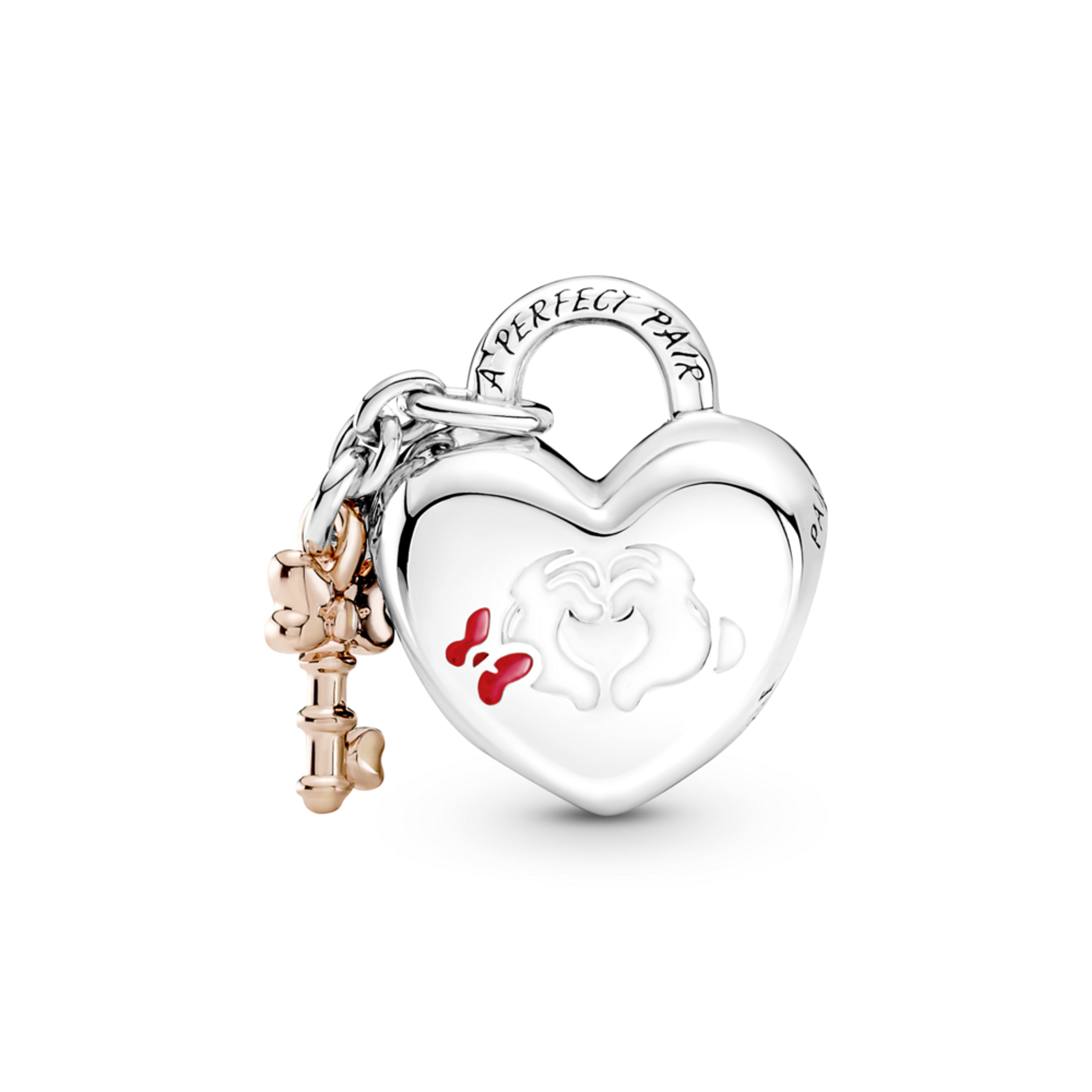 PANDORA Disney přívěsek Mickey Mouse a Minnie Mouse Visací zámek - galerie #1