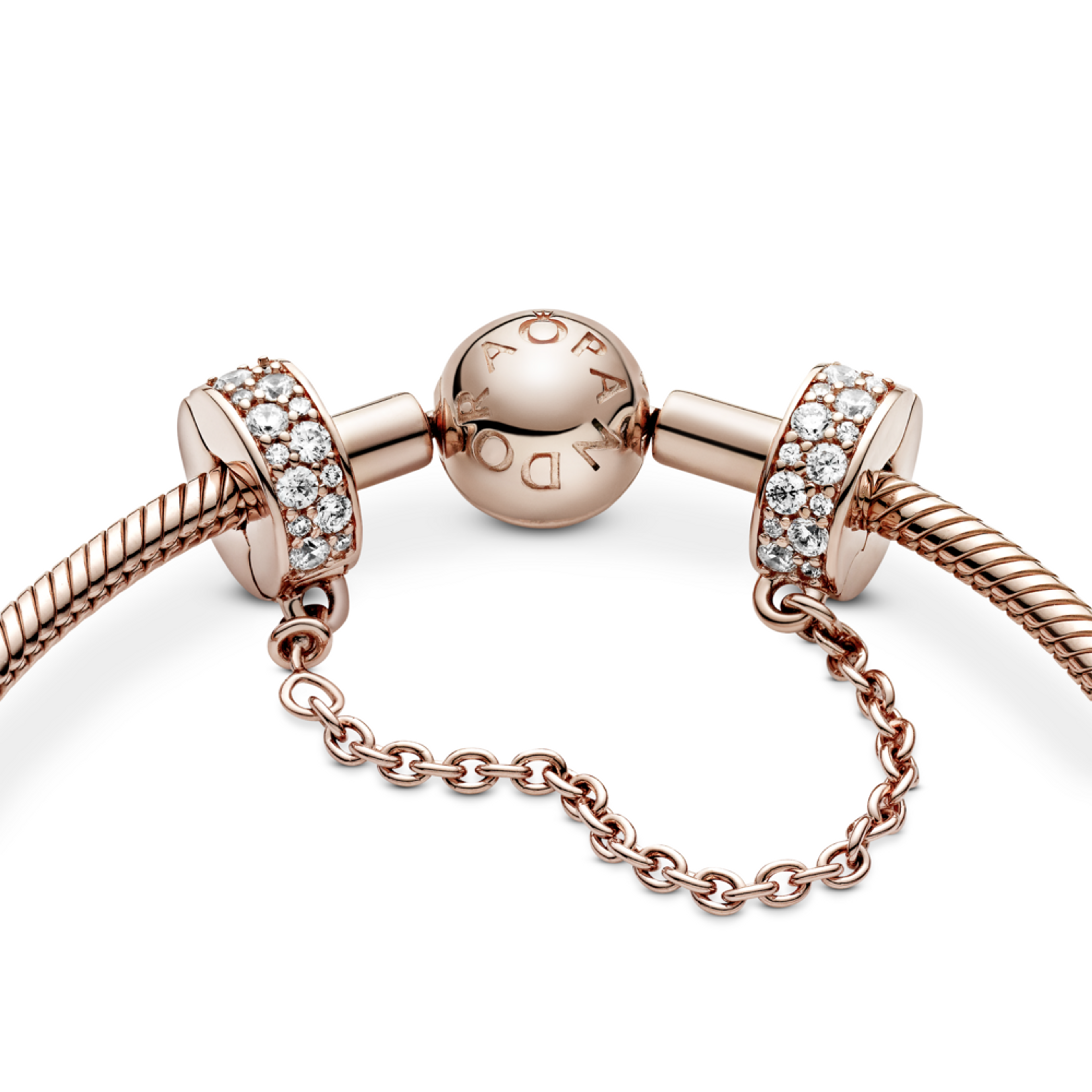 PANDORA bezpečnostní řetízek klipový Zářivá elegance - galerie #1