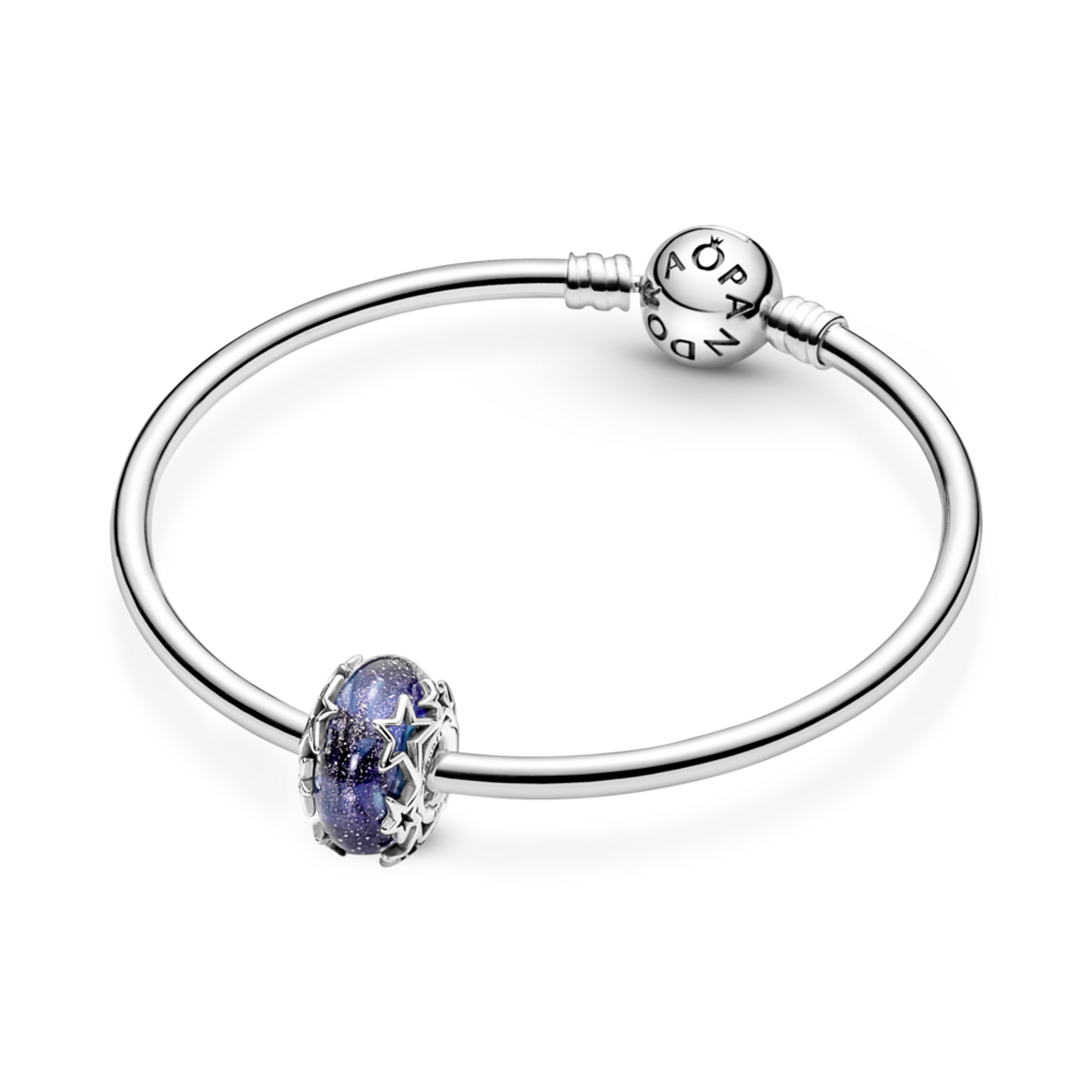PANDORA přívěsek Modrá galaxie a hvězda Murano - galerie #2