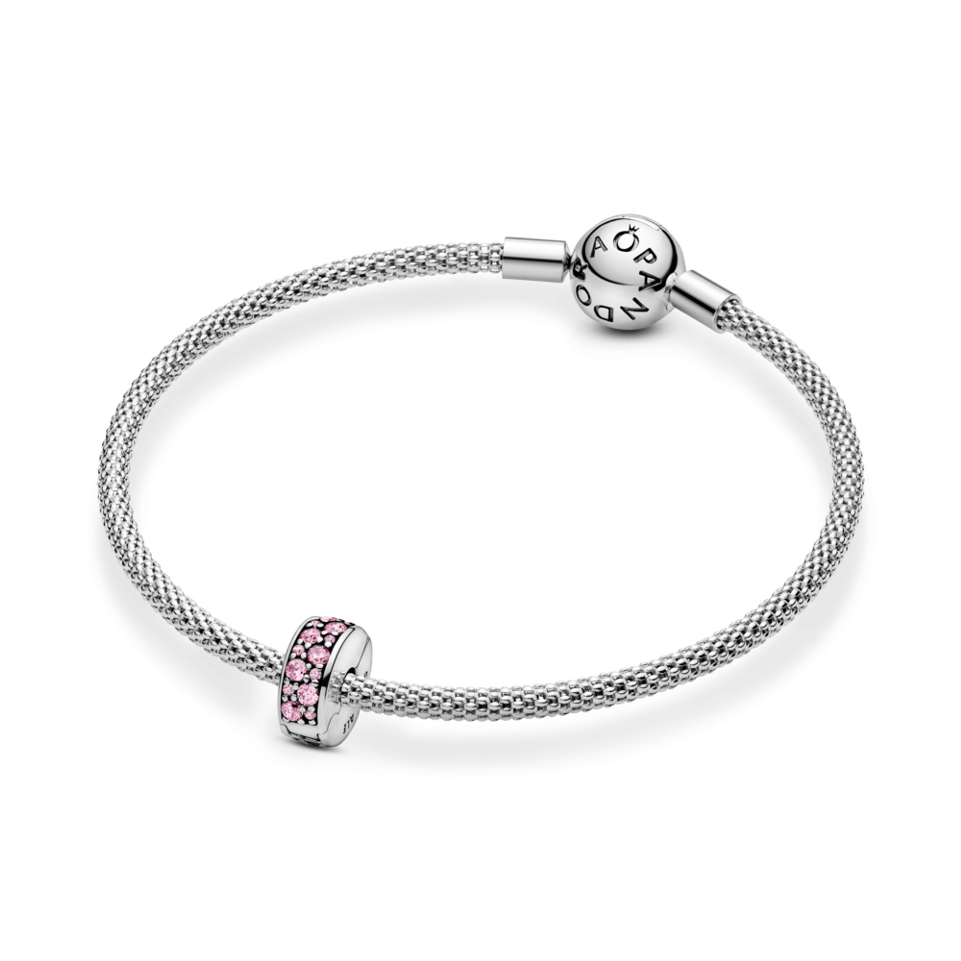 PANDORA klip se silikonem Zářivá růžová elegance - galerie #2