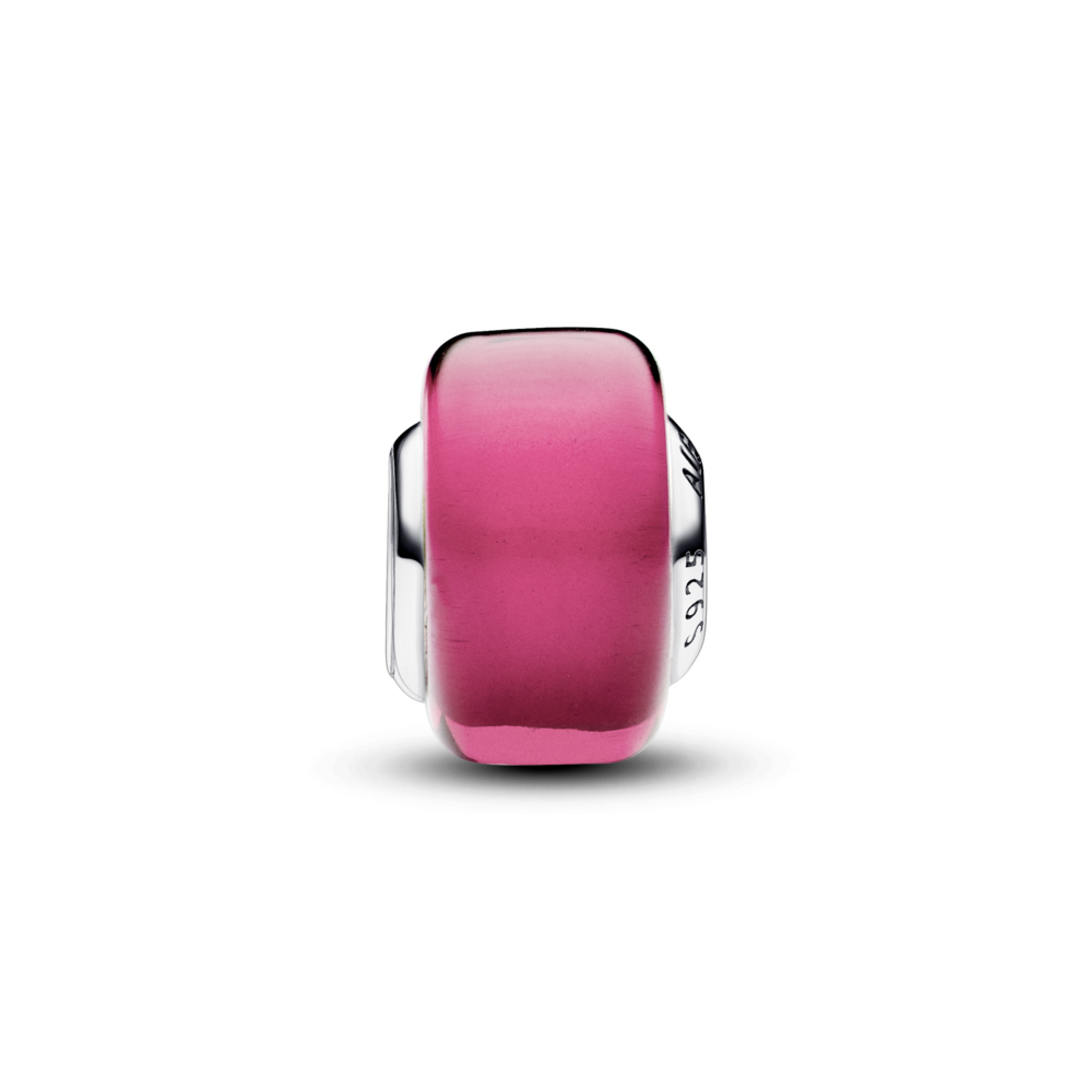 PANDORA mini přívěsek Růžové sklo Murano - galerie #2