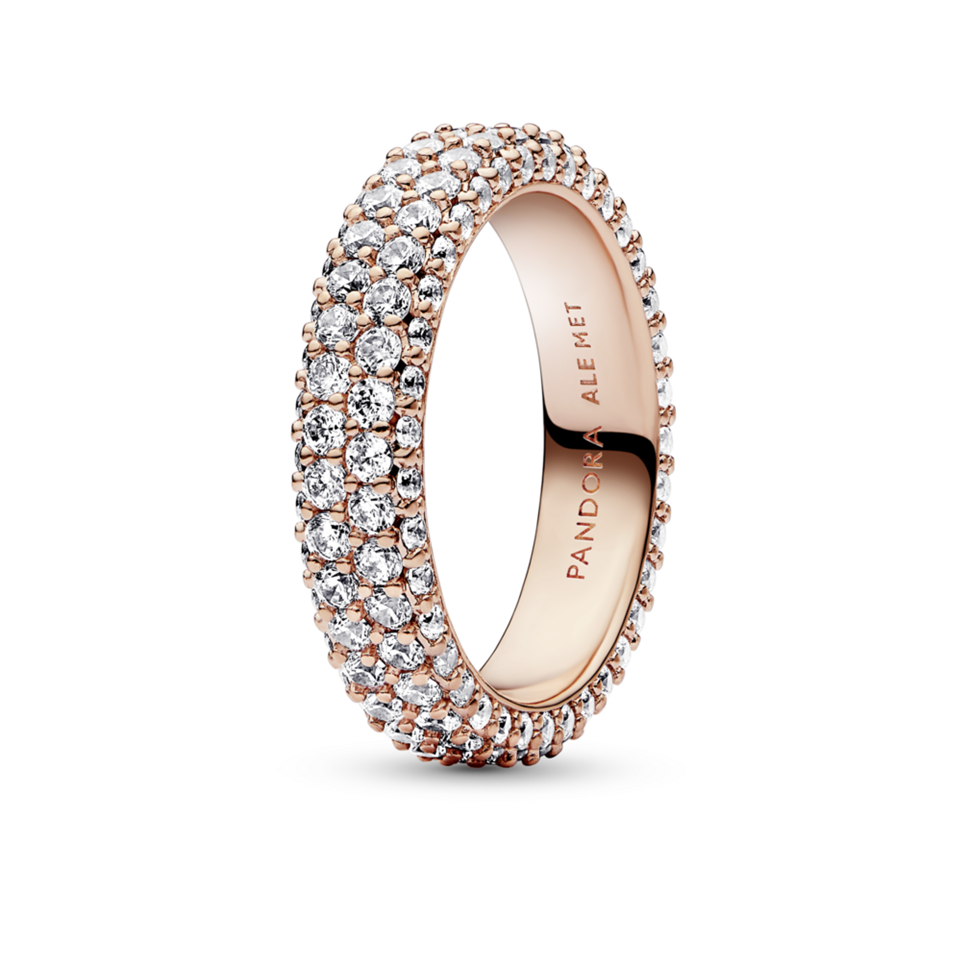 PANDORA prsten Timeless se dvěma řadami pavé 48