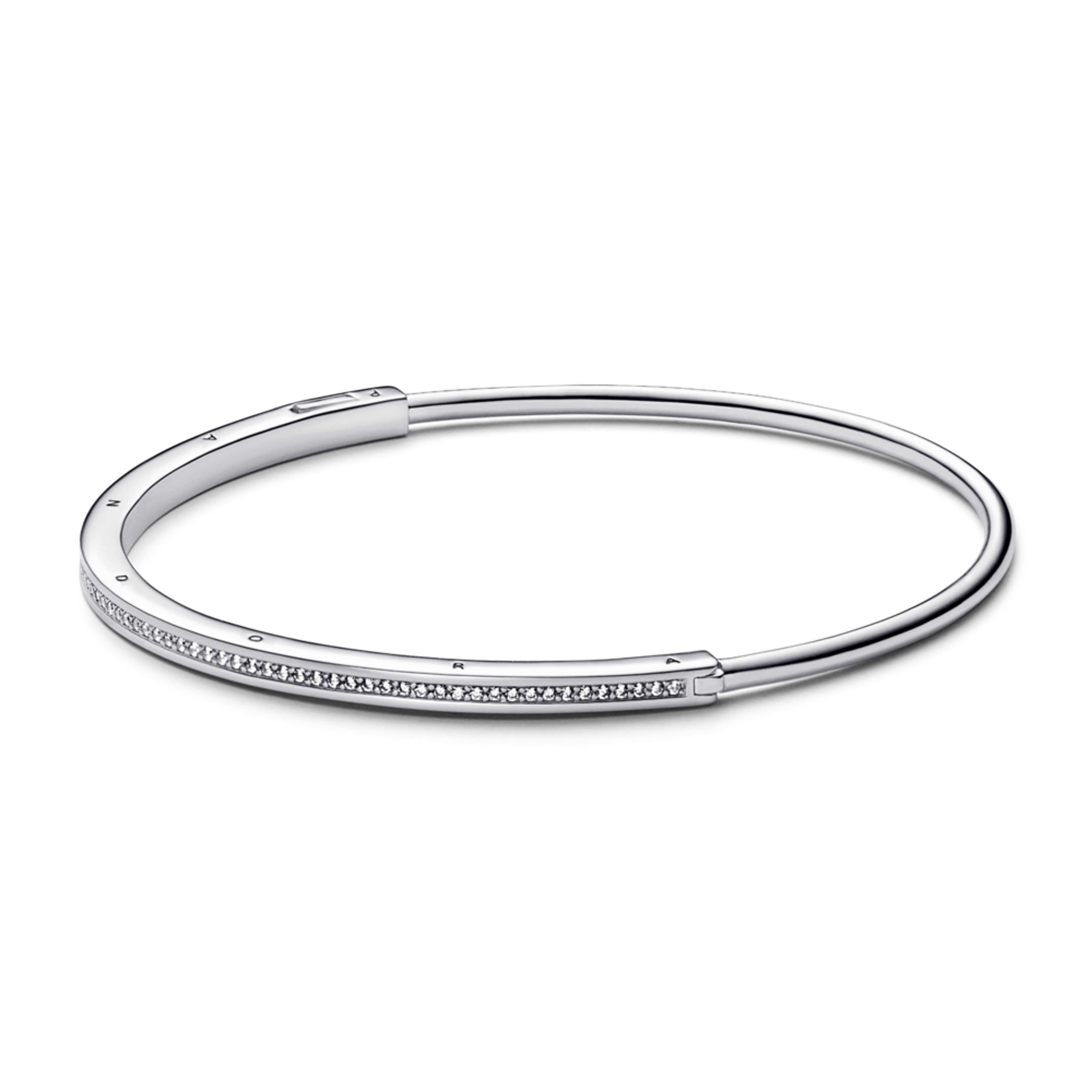 PANDORA pevný náramek Signature s I-D Pavé 1