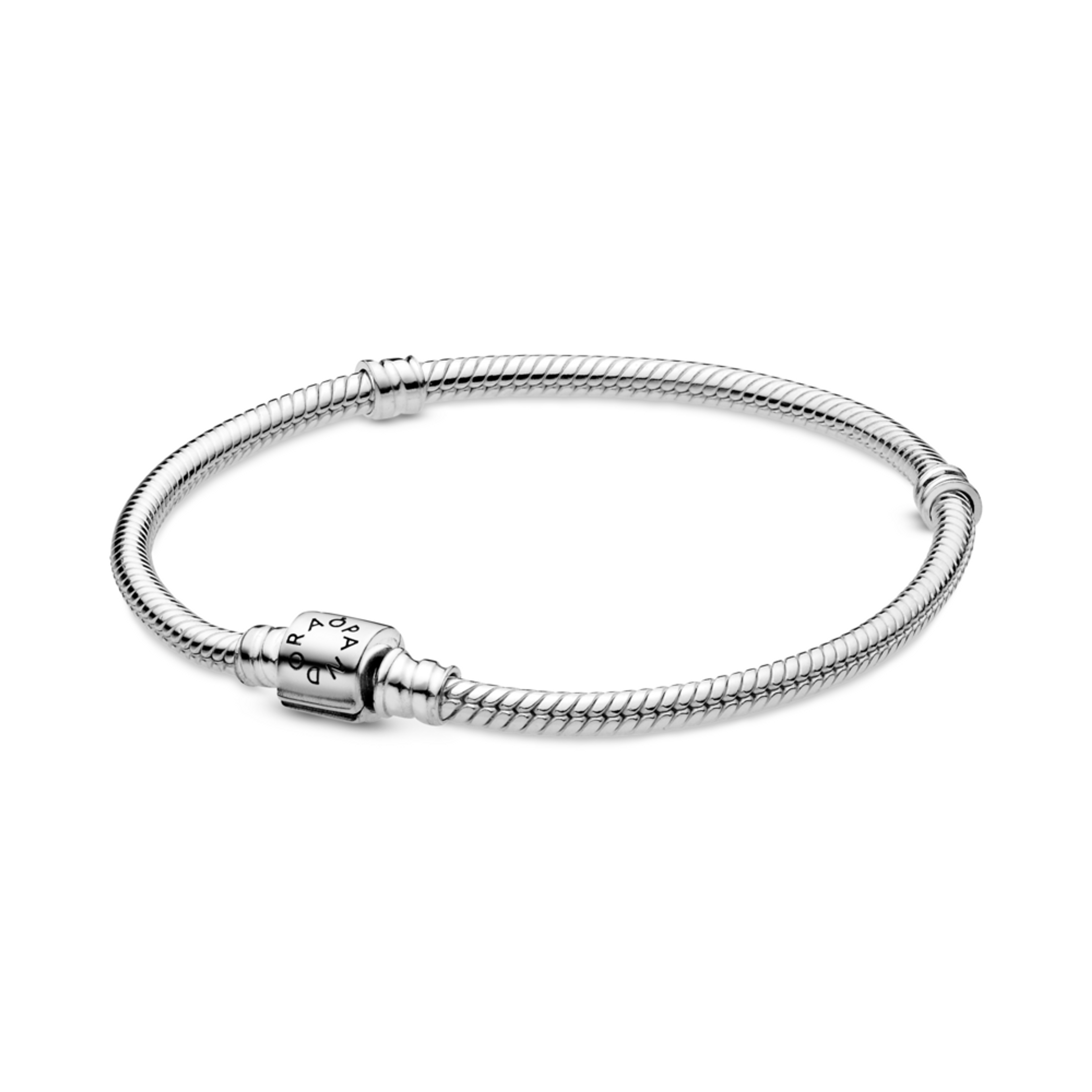 PANDORA hadovitý řetízkový náramek Pandora Moments Válečková spona 19