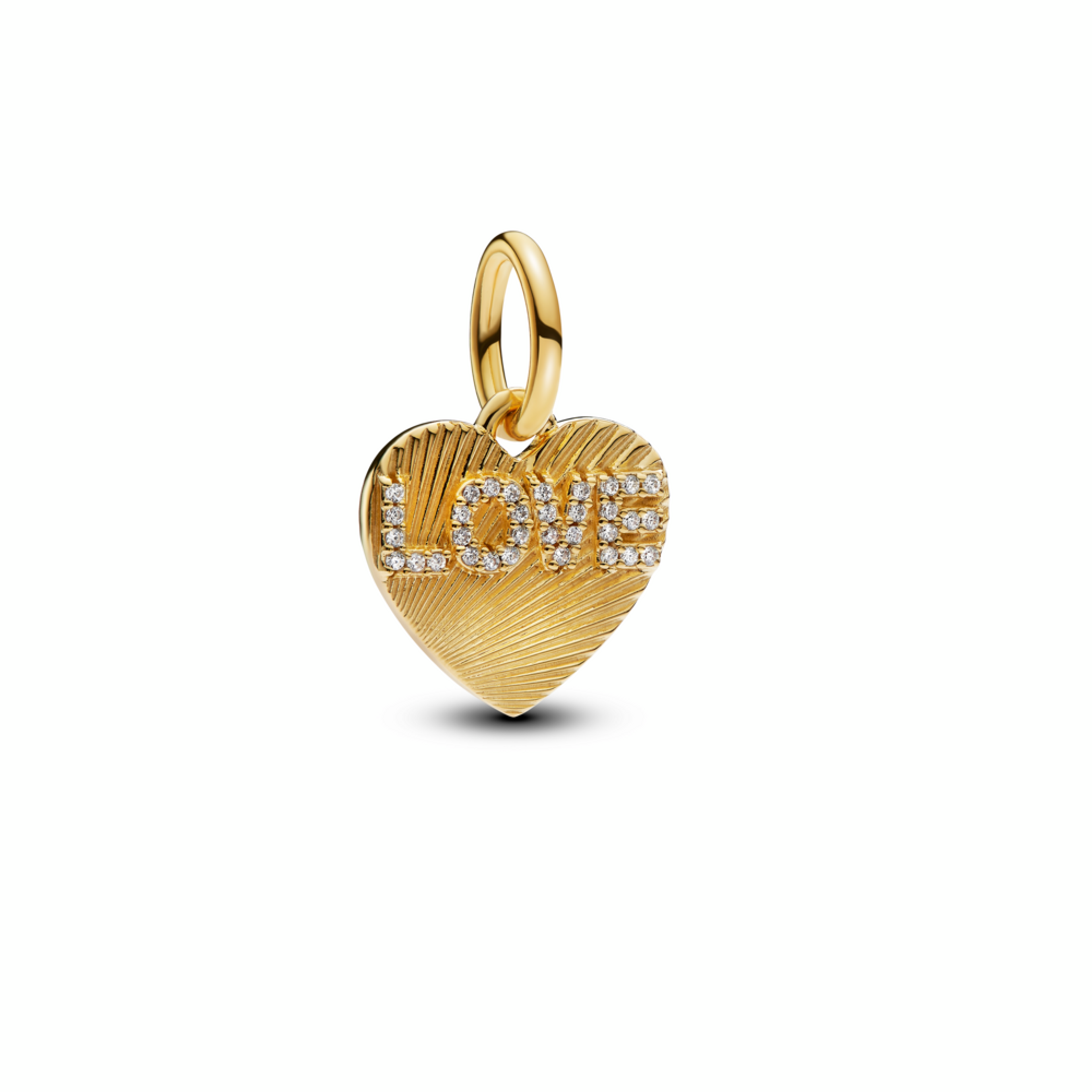 PANDORA visací přívěsek Srdce s nápisem Love určené ke gravírování