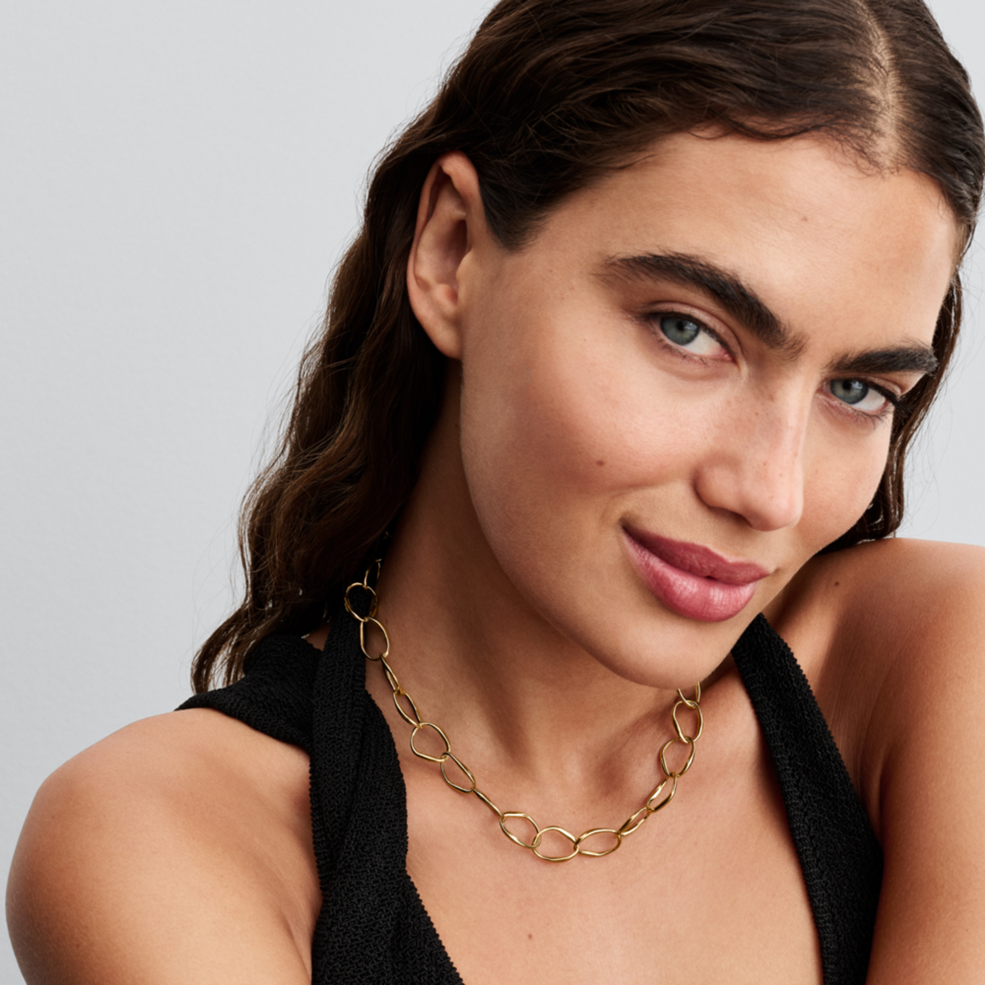 PANDORA náhrdelník s články Organického tvaru - galerie #1