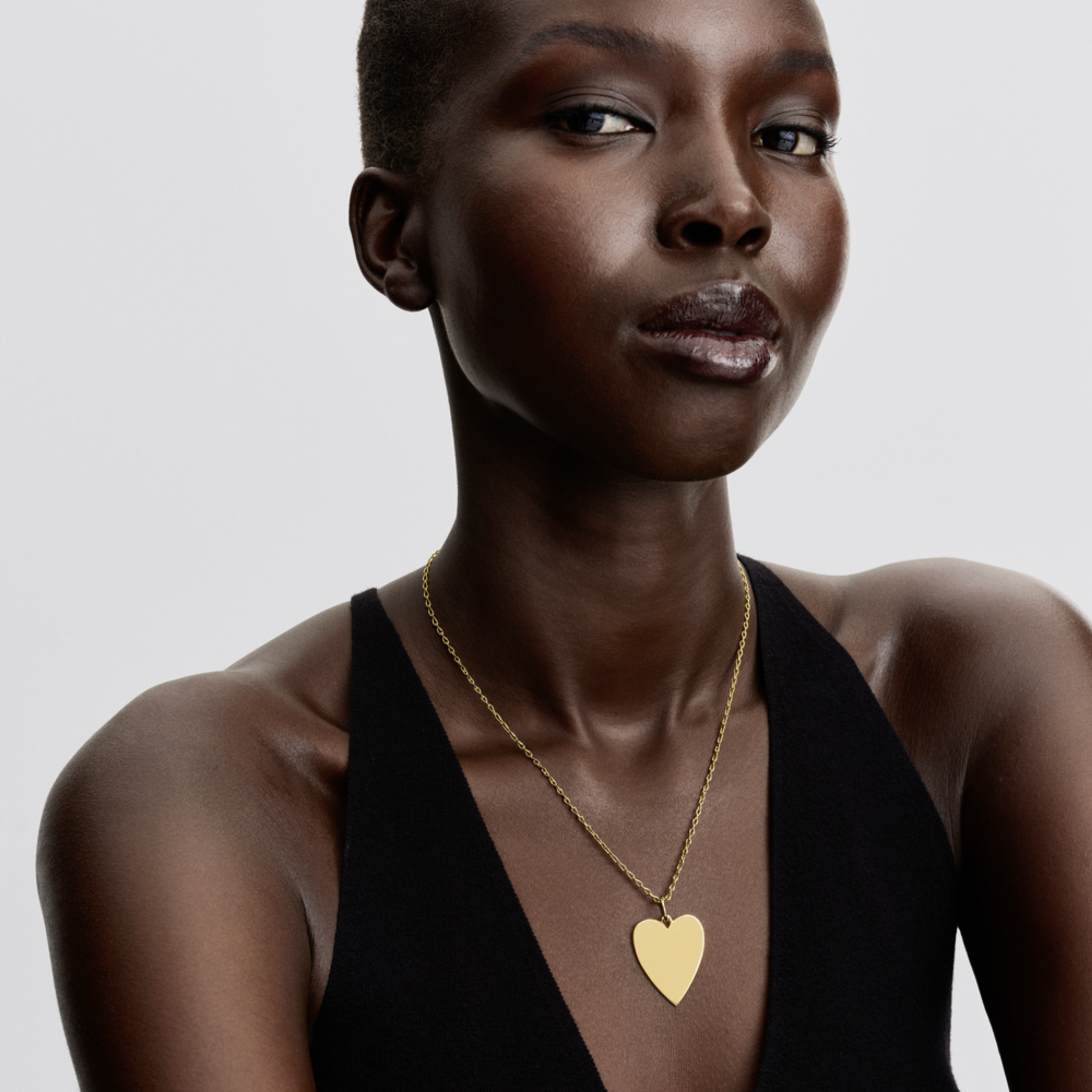 PANDORA pozlacený gravírovatelný přívěsek ve tvaru srdce - galerie #1