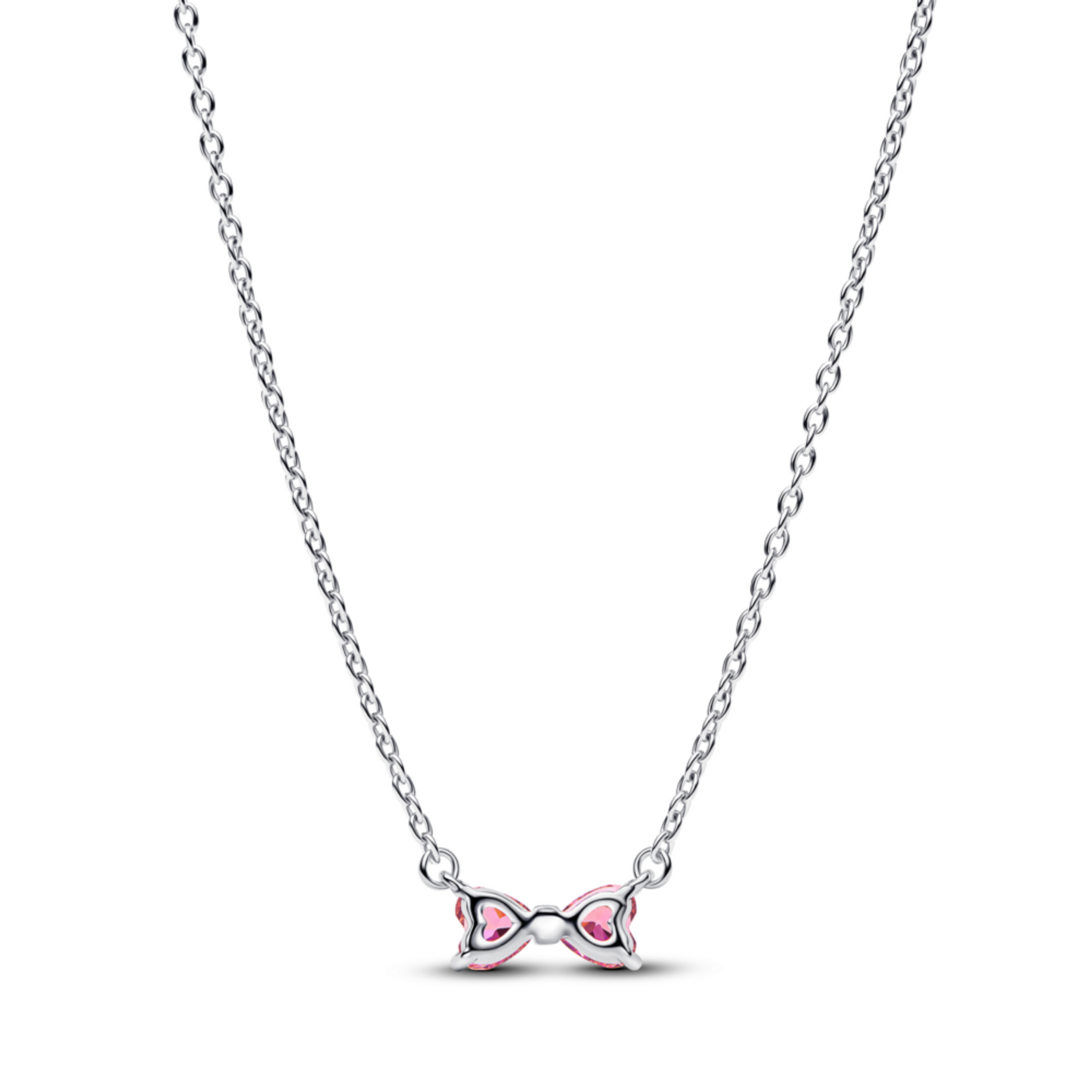 PANDORA Náhrdelník s přívěskem růžová Mašlička - galerie #3