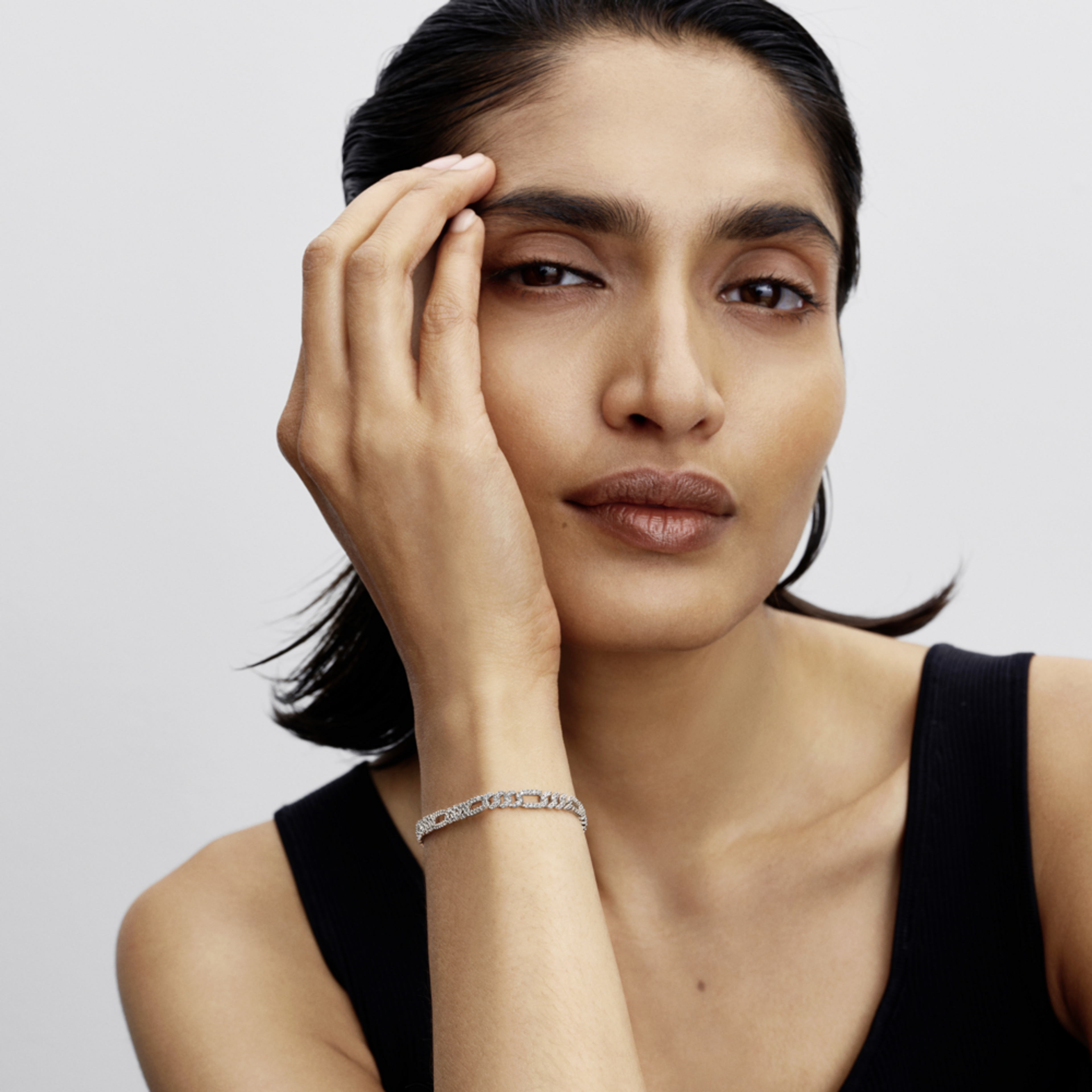 PANDORA Náramek Kubánský řetízek s oválnými články - galerie #1