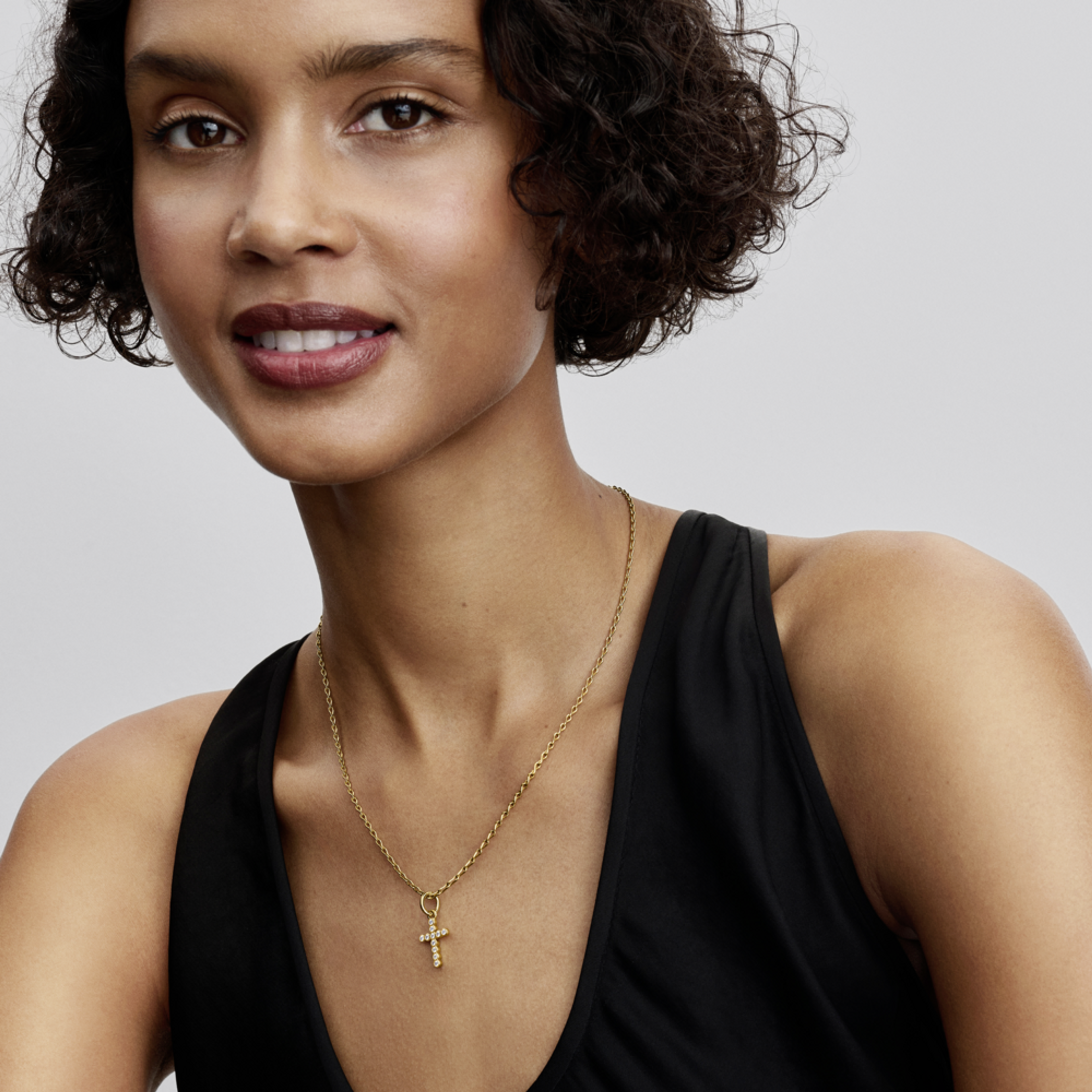 PANDORA pozlacený přívěsek Kříž - galerie #1