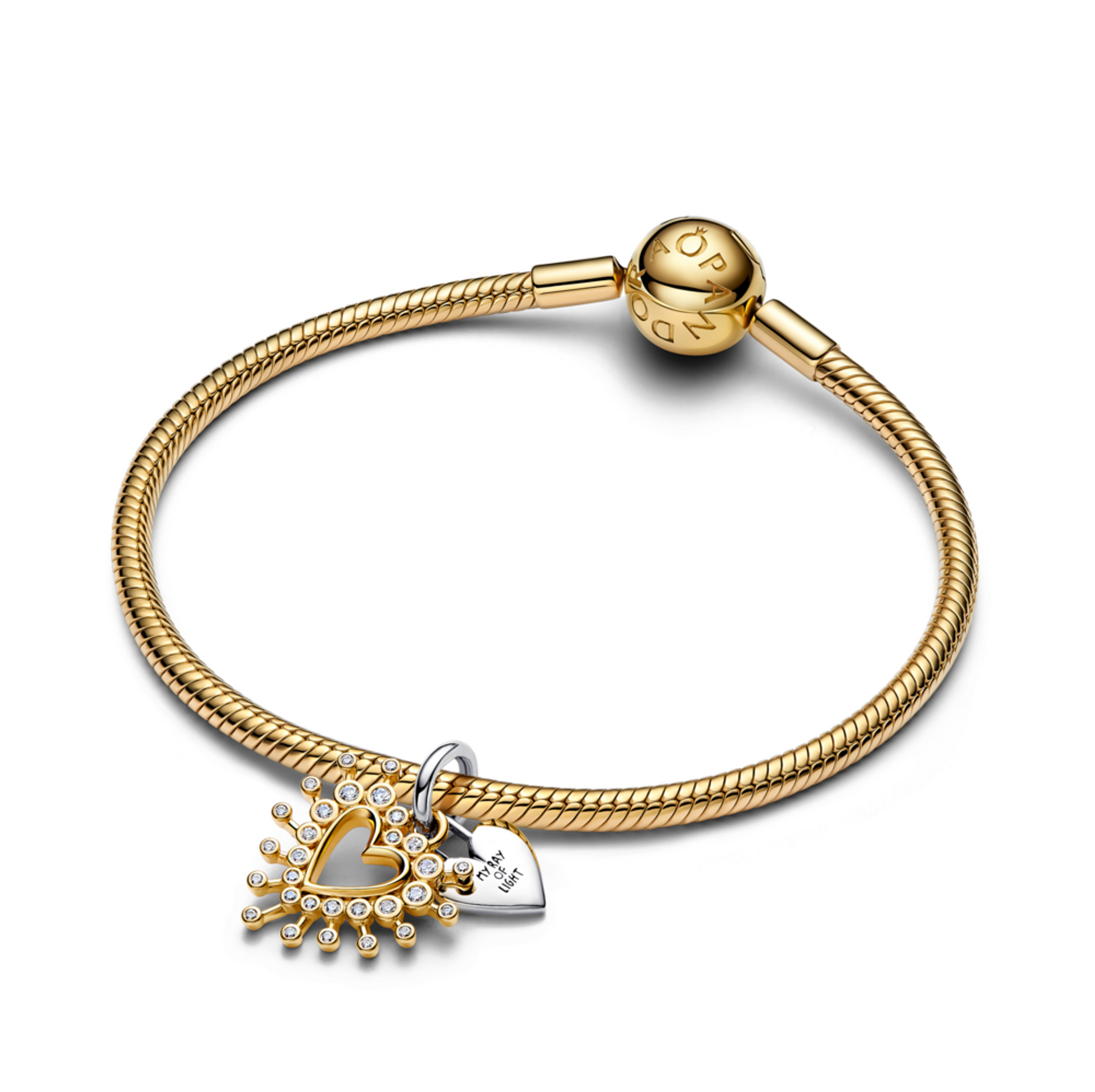 PANDORA Dvojitý visací přívěsek Oslnivé srdce - galerie #2