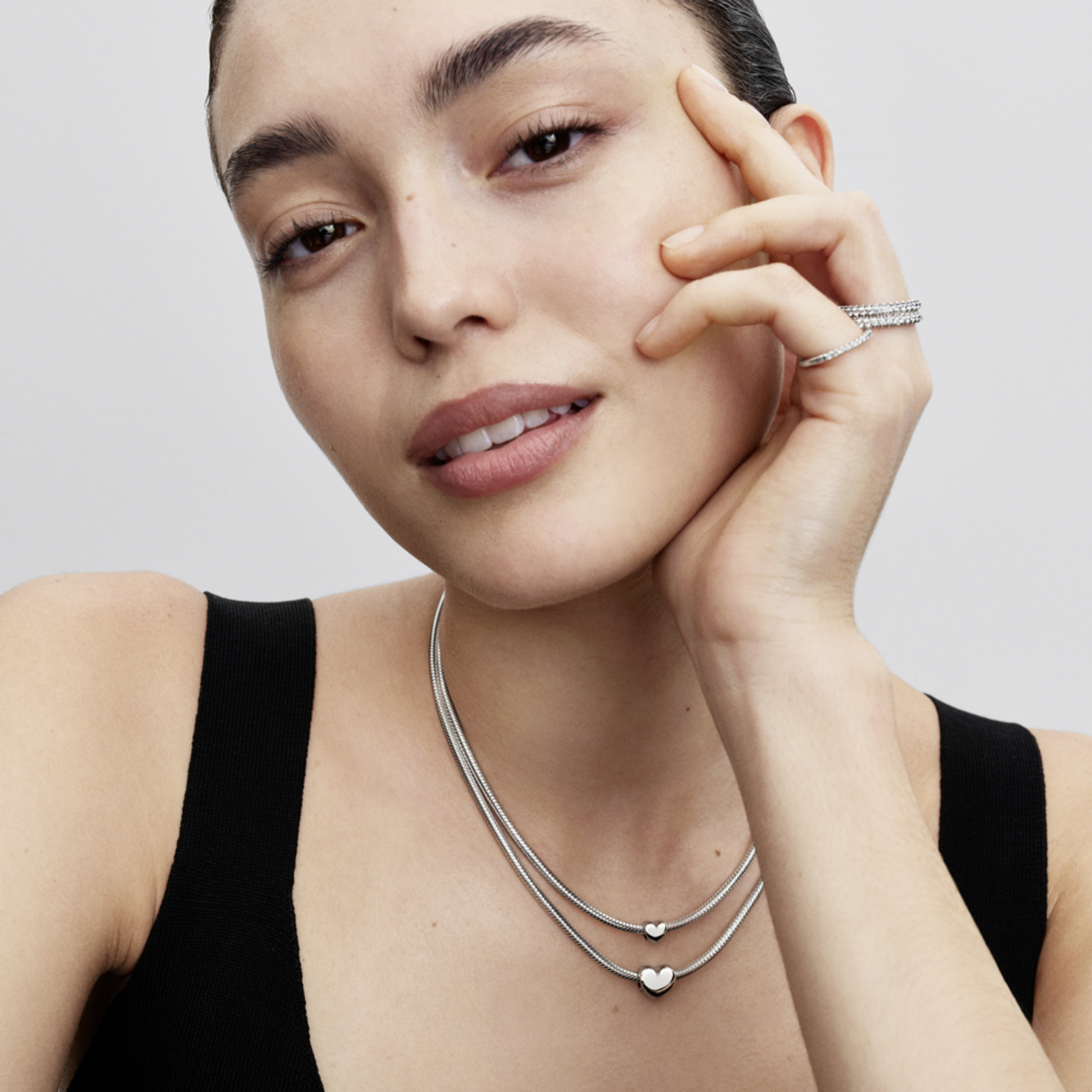 PANDORA stříbrný mini přívěsek srdce - galerie #1