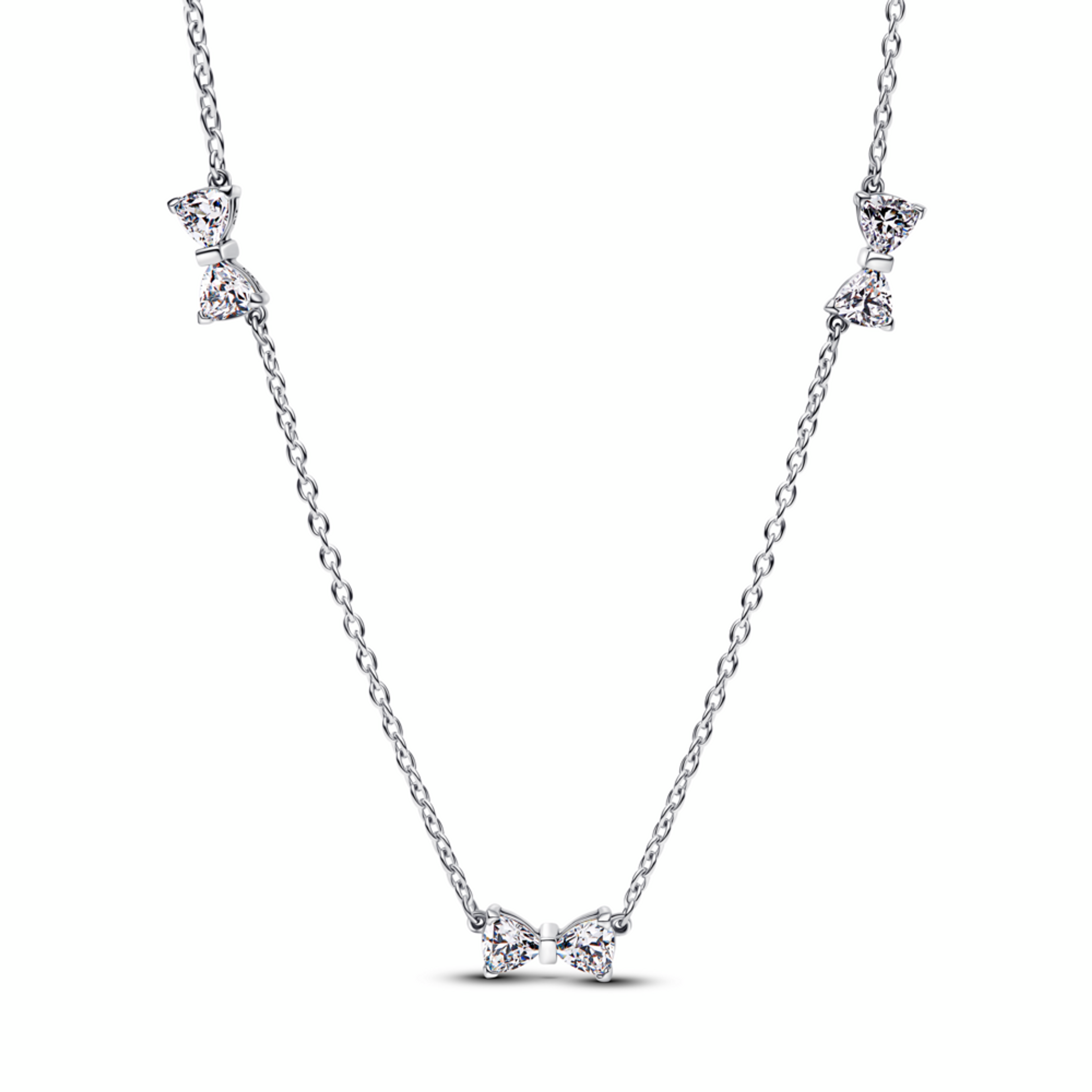 PANDORA Řetízkový náhrdelník Jednotlivé mašličky