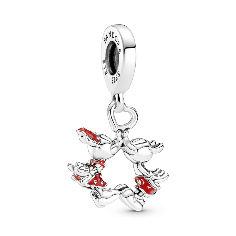 PANDORA Disney přívěsek Mickey Mouse a Minnie Mouse Polibek