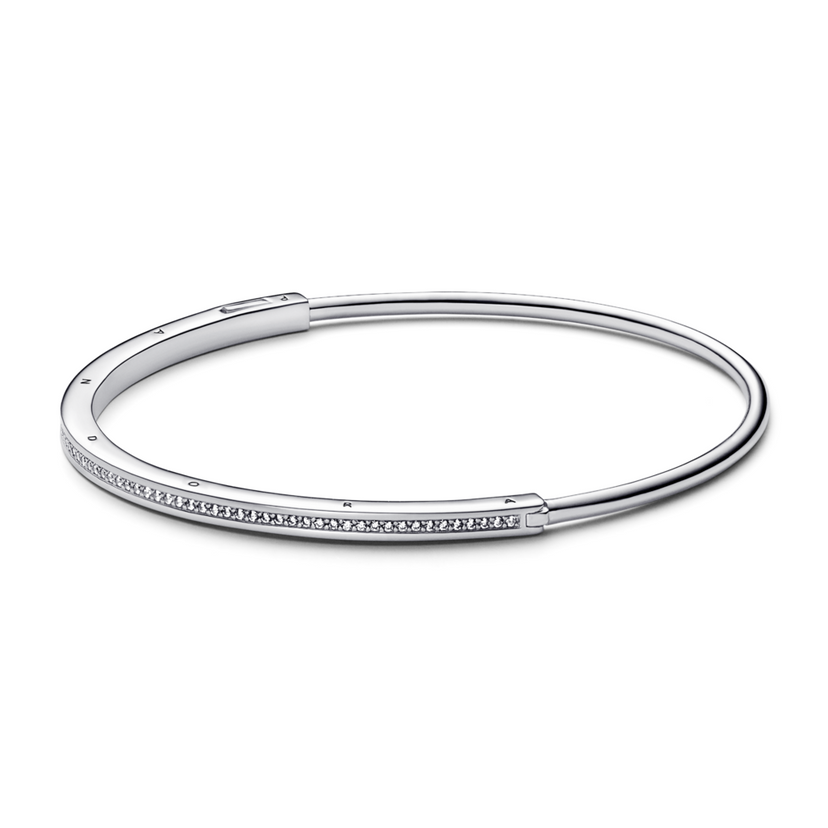 PANDORA pevný náramek Signature s I-D Pavé