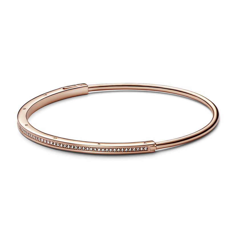 PANDORA pevný náramek Signature I-D Pavé