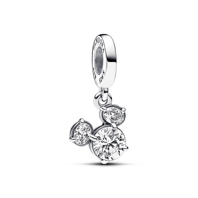 PANDORA Disney přívěsek Třpytivá silueta hlavy Mickey Mouse