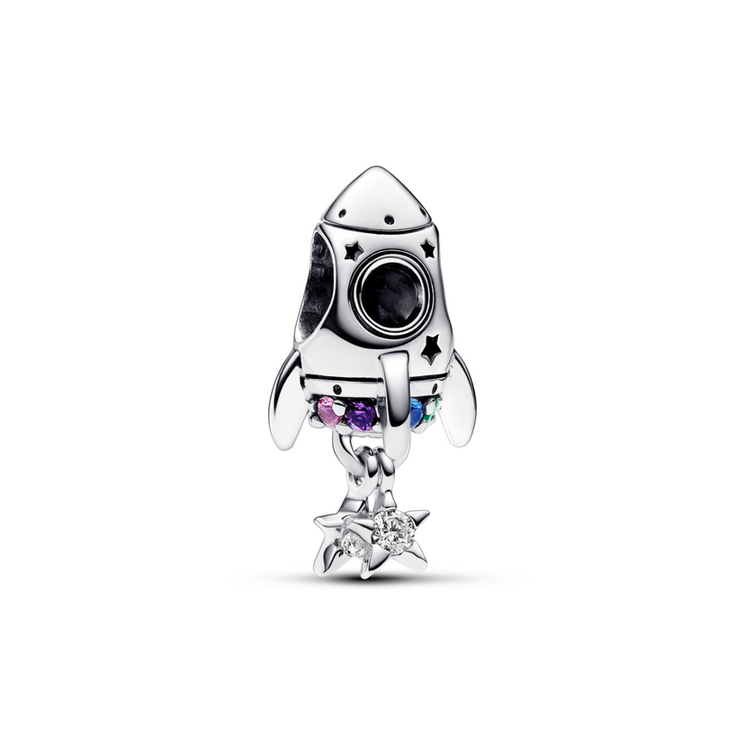 PANDORA přívěsek Vesmírná raketa lásky