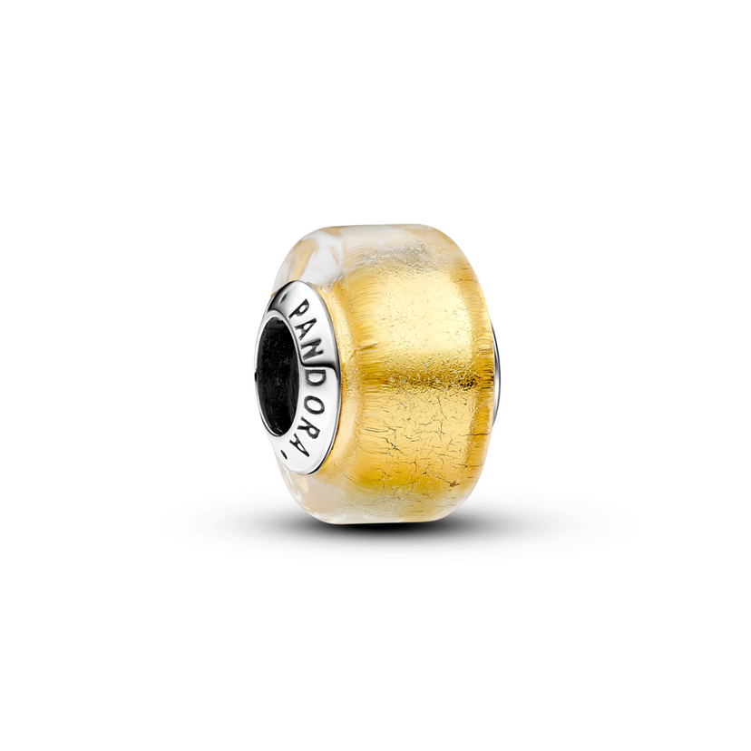 PANDORA přívěsek Zlaté mini sklo Murano
