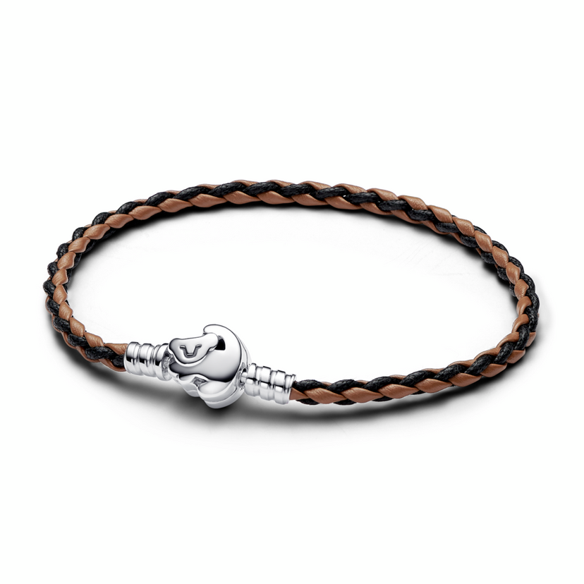 PANDORA Disney proplétaný kožený náramek se sponou  Lví král