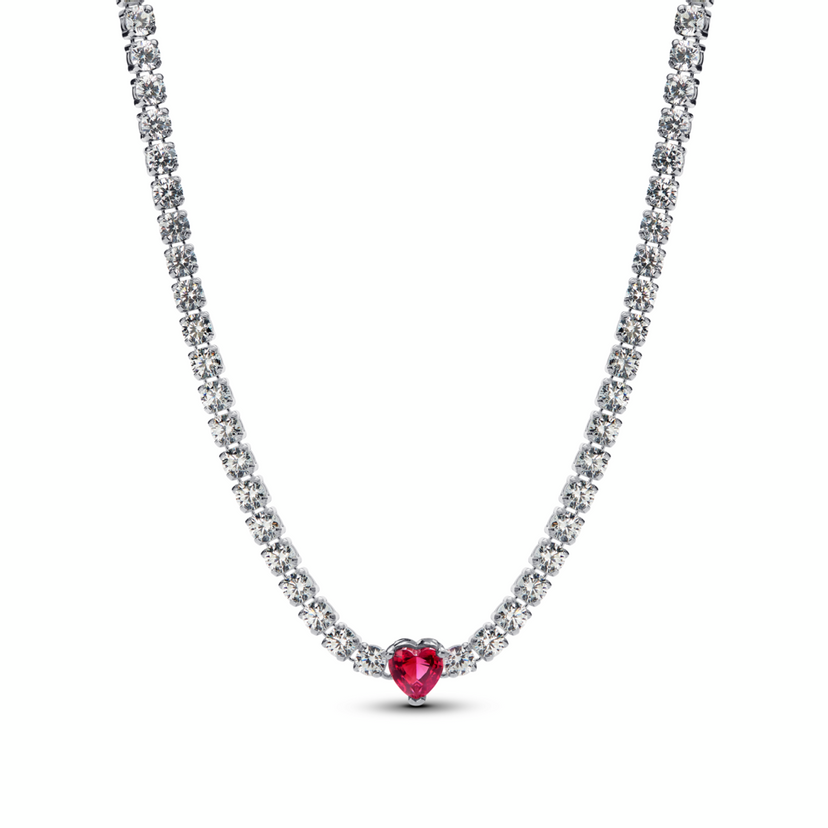 PANDORA přiléhavý náhrdelník choker Srdce s aureolou
