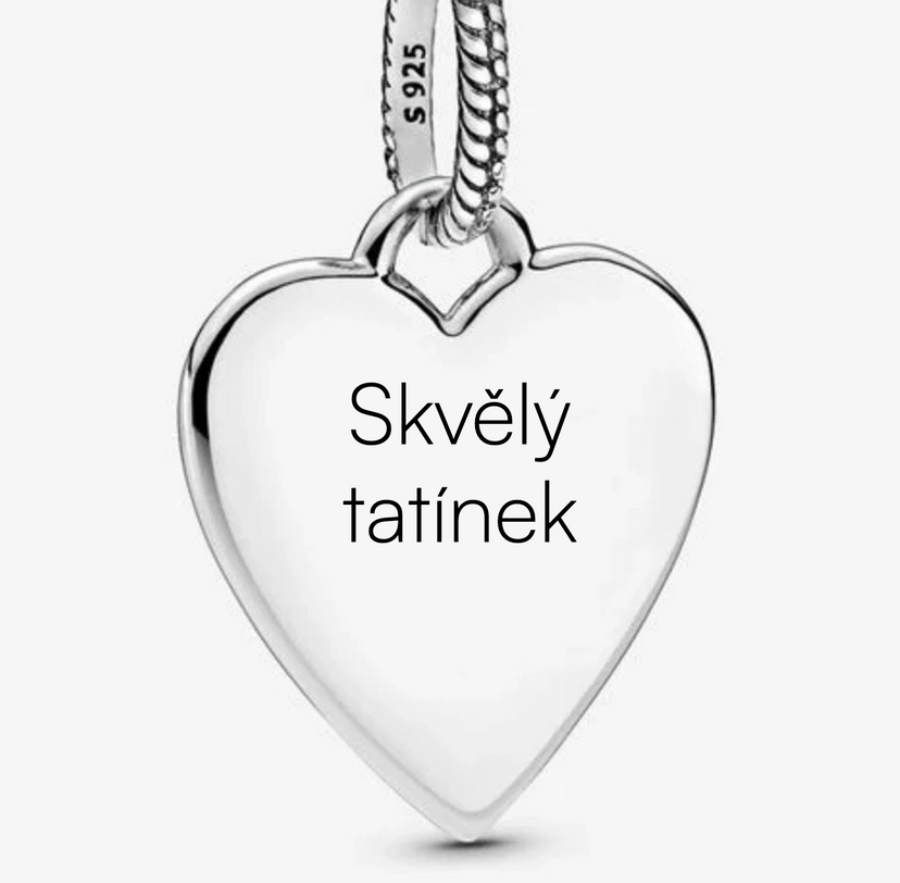 PANDORA Gravírovatelný přívěsek se srdíčkem