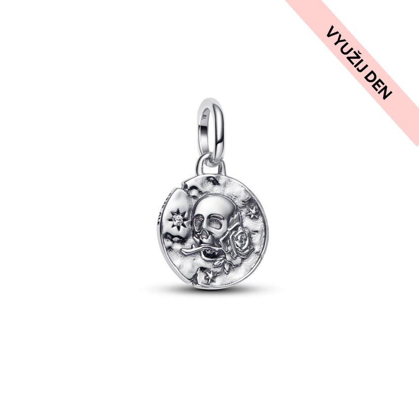 PANDORA Medailonkový přívěsek Lebka