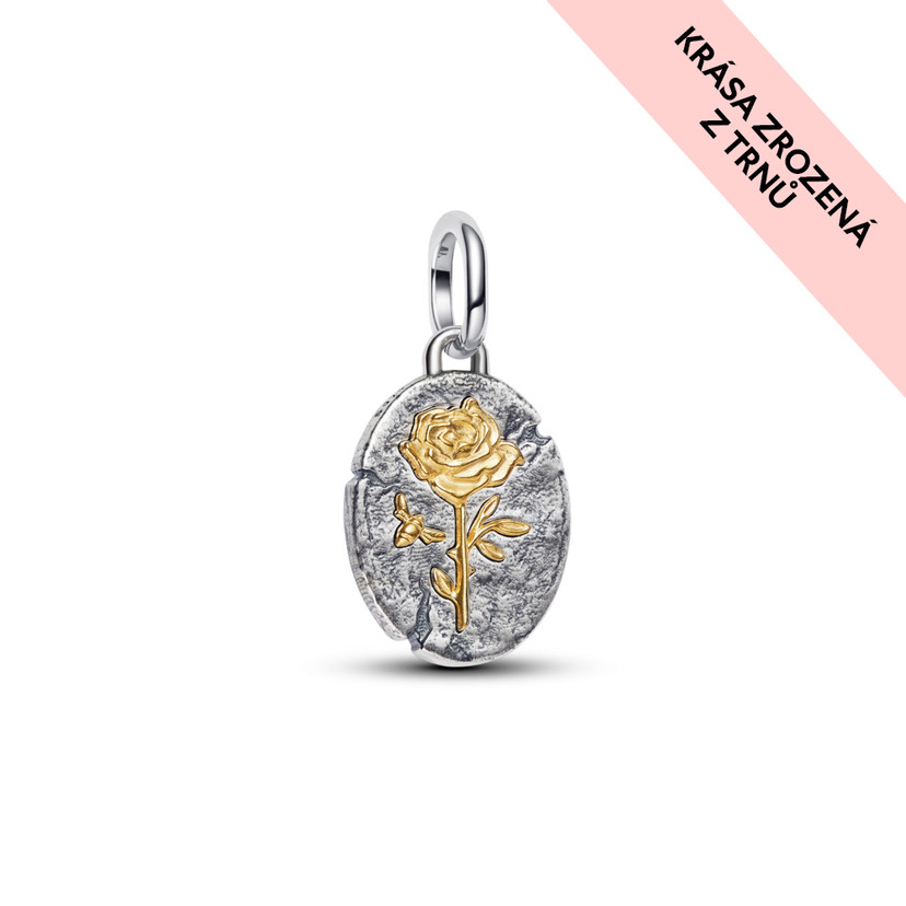 PANDORA Medailonkový přívěsek Růže