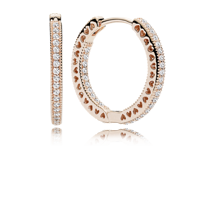 PANDORA Rose náušnice Srdce PANDORA