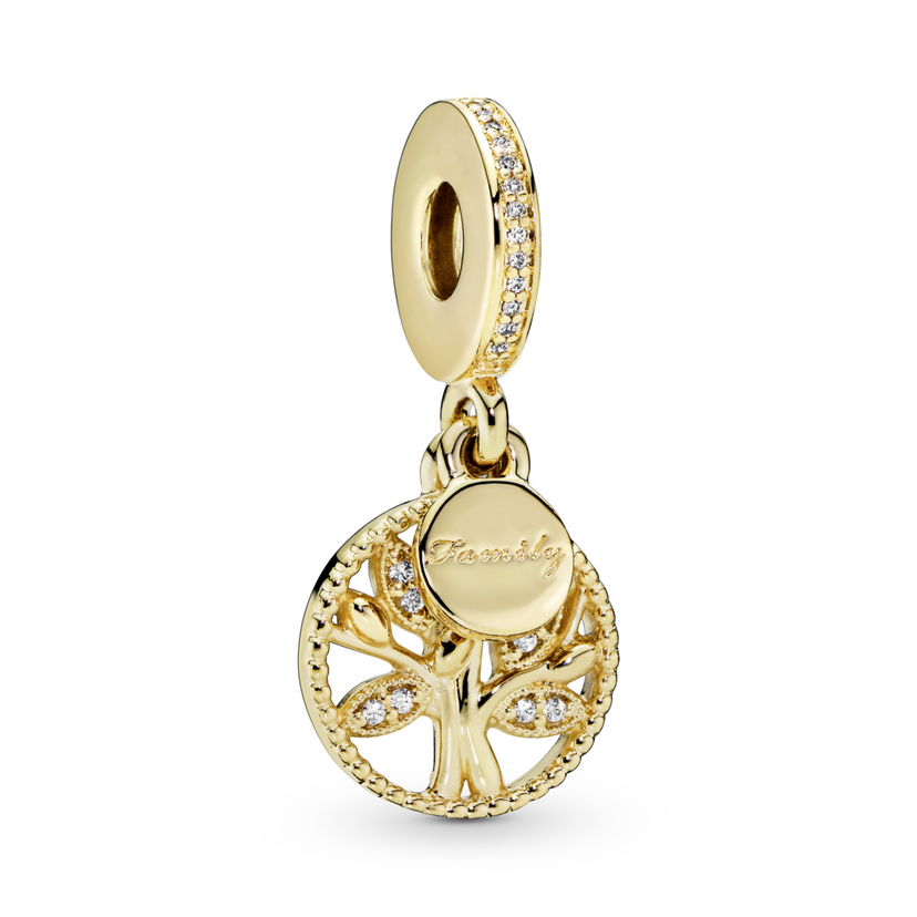 PANDORA pozlacený přívěsek Rodinné dědictví